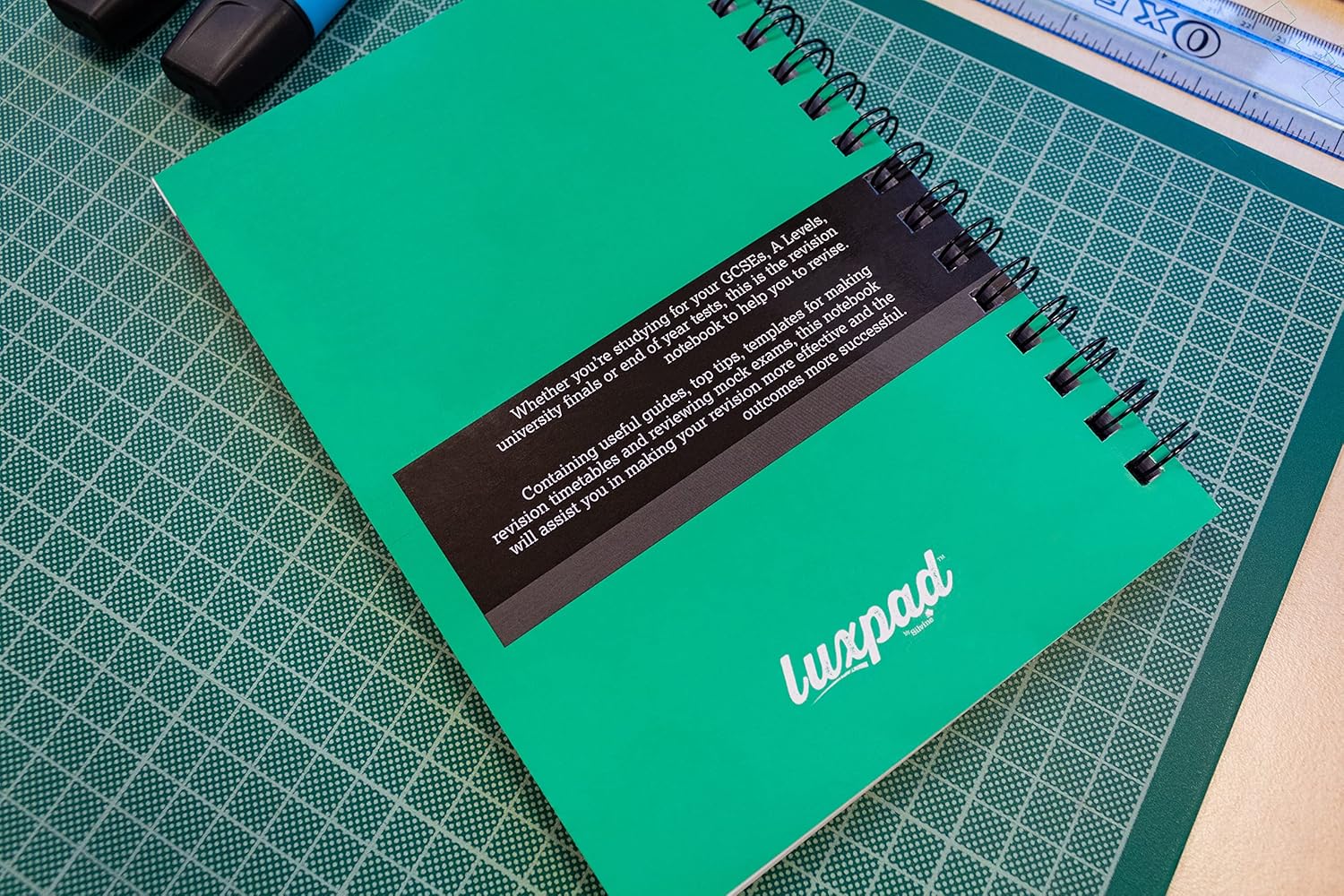 Silvine Luxpad A5 Wirebound Study Notebook - Lined (160 Pages) With Handy Revision Guide