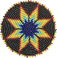 Vista 19 de Parche de roseta de cuentas de semilla con medallón 2.5 pulgadas redondo (Águila Calva 1)