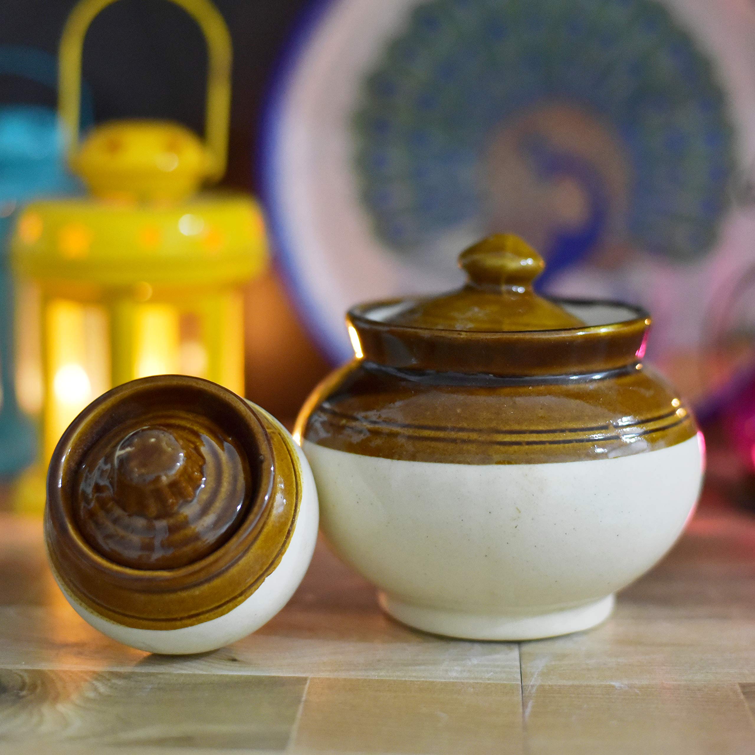 KS Mart Ceramic Kitchen Storage & Container Jar/Pickle Jar 150 ml, 500 ml