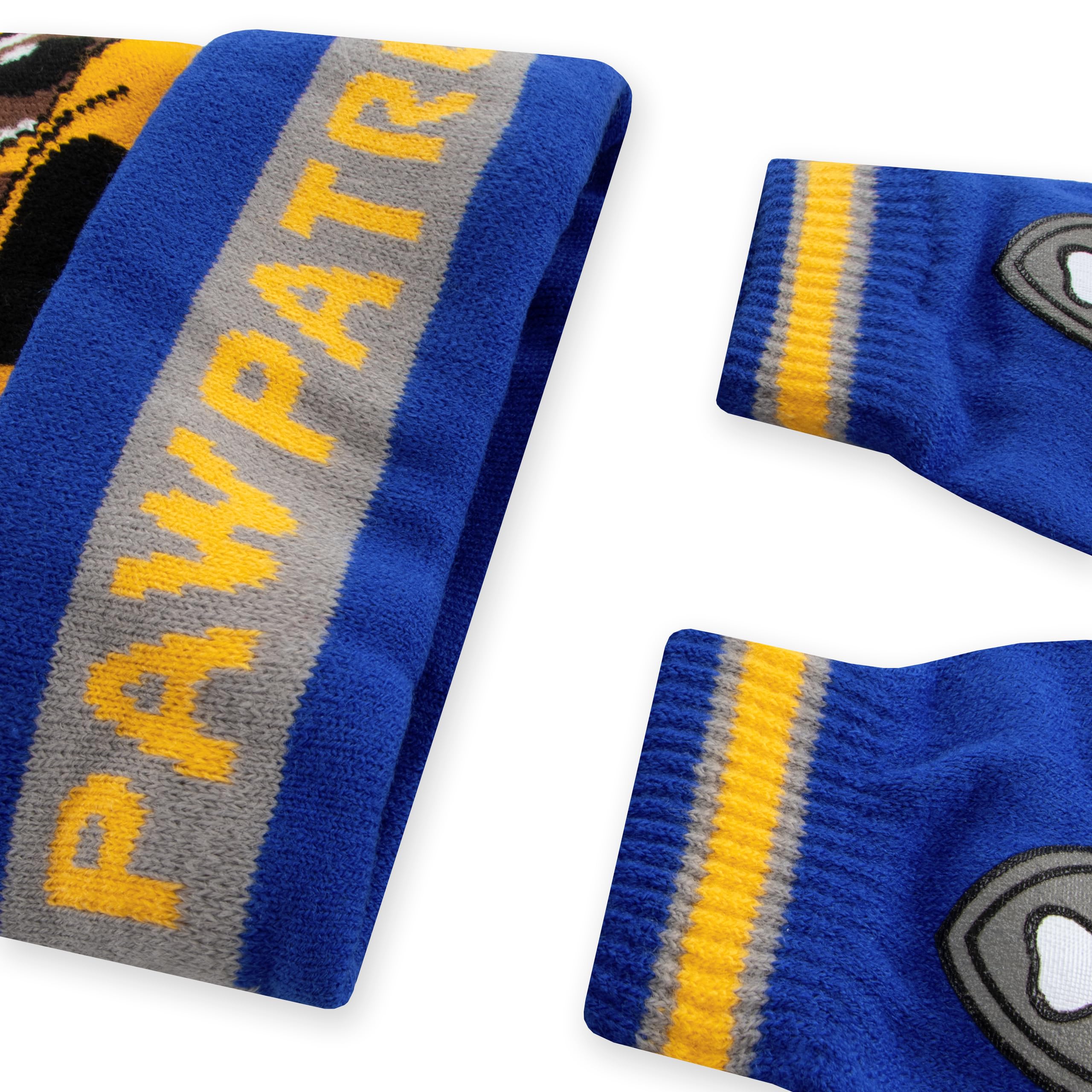 Paw Patrol Conjunto De Gorro Y Guantes Para Niños, Conjunto De Gorro Y Guantes Chase Con Orejas 3D, Azul, Talla Única