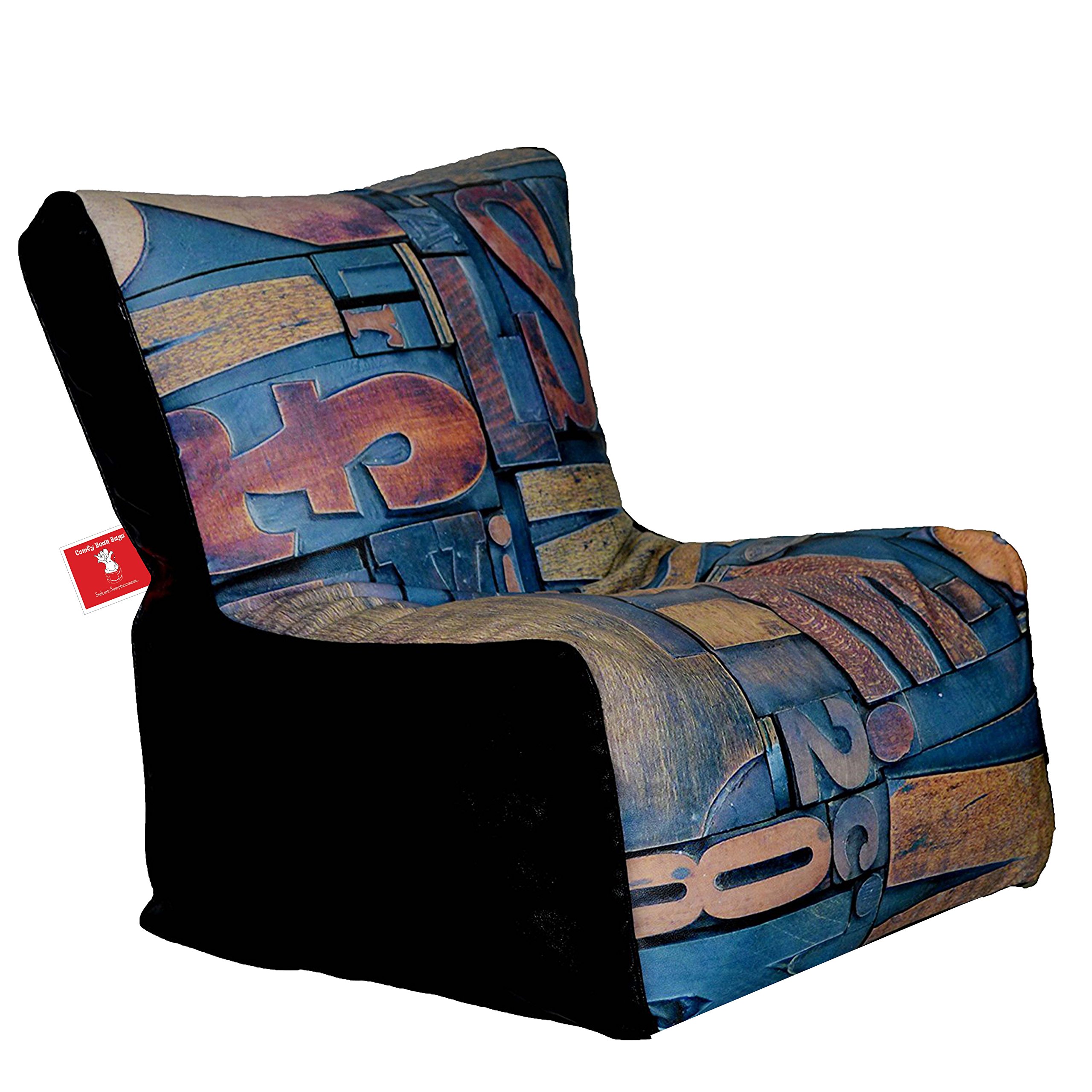 BiggieBean Bags Bean Chair XXL Bean Bag Filled with Beans Filler (Multi-Color)