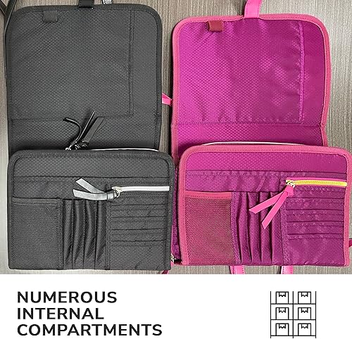 Miniatura 3 de DEHITE Fundas para la Biblia para mujer, tamaño XXL, color negro, para libros de hasta 10.1 x 7.0 x 1.9 pulgadas, bolsillo con cremallera, ranuras