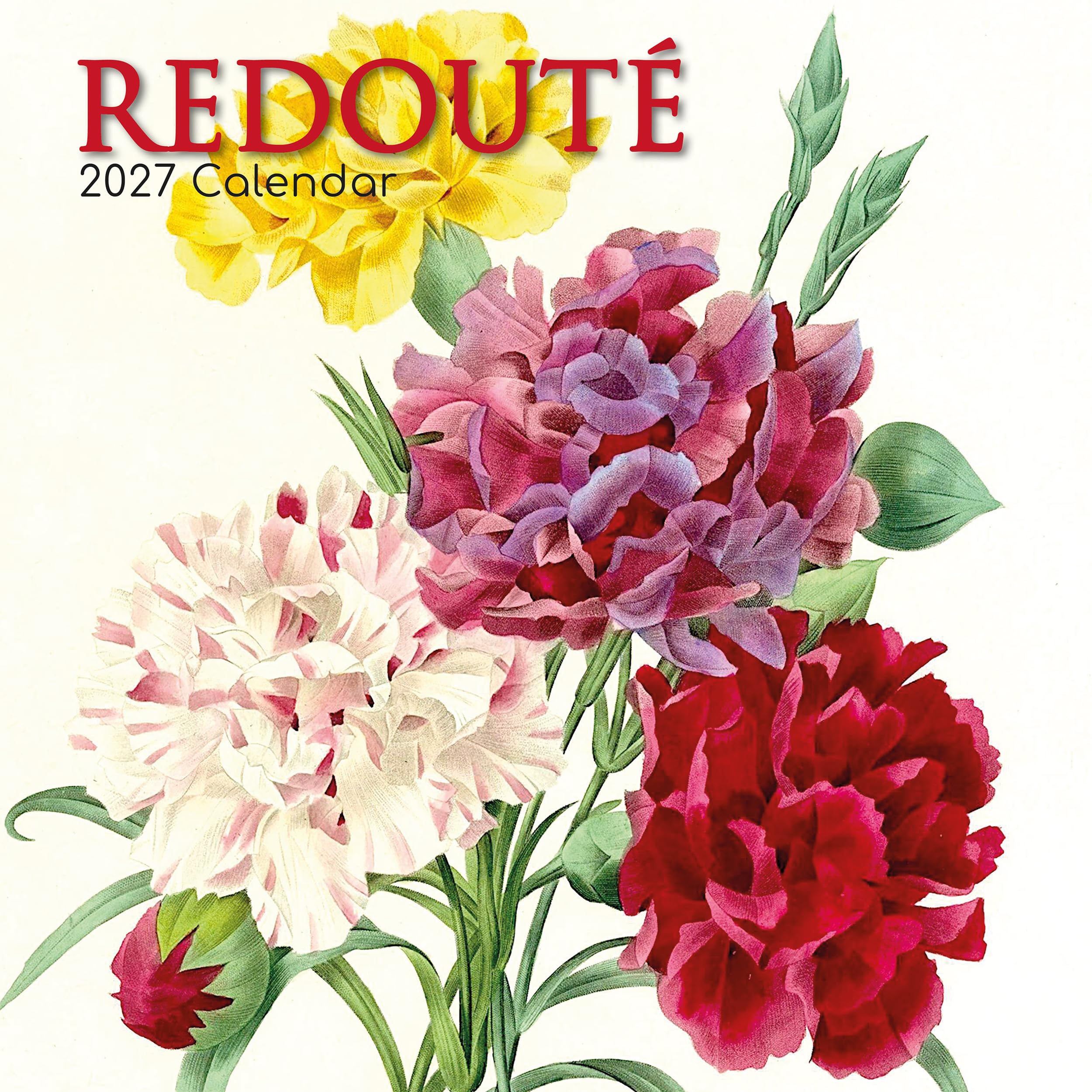 TGSC | Redouté 2026-2027 Calendar, 16-Month Square Wall Calendar (Sept 2026-Dec 2027), UK Planner with Botanical Illustrations, Home or Office Organiser | 30 x 30 cm