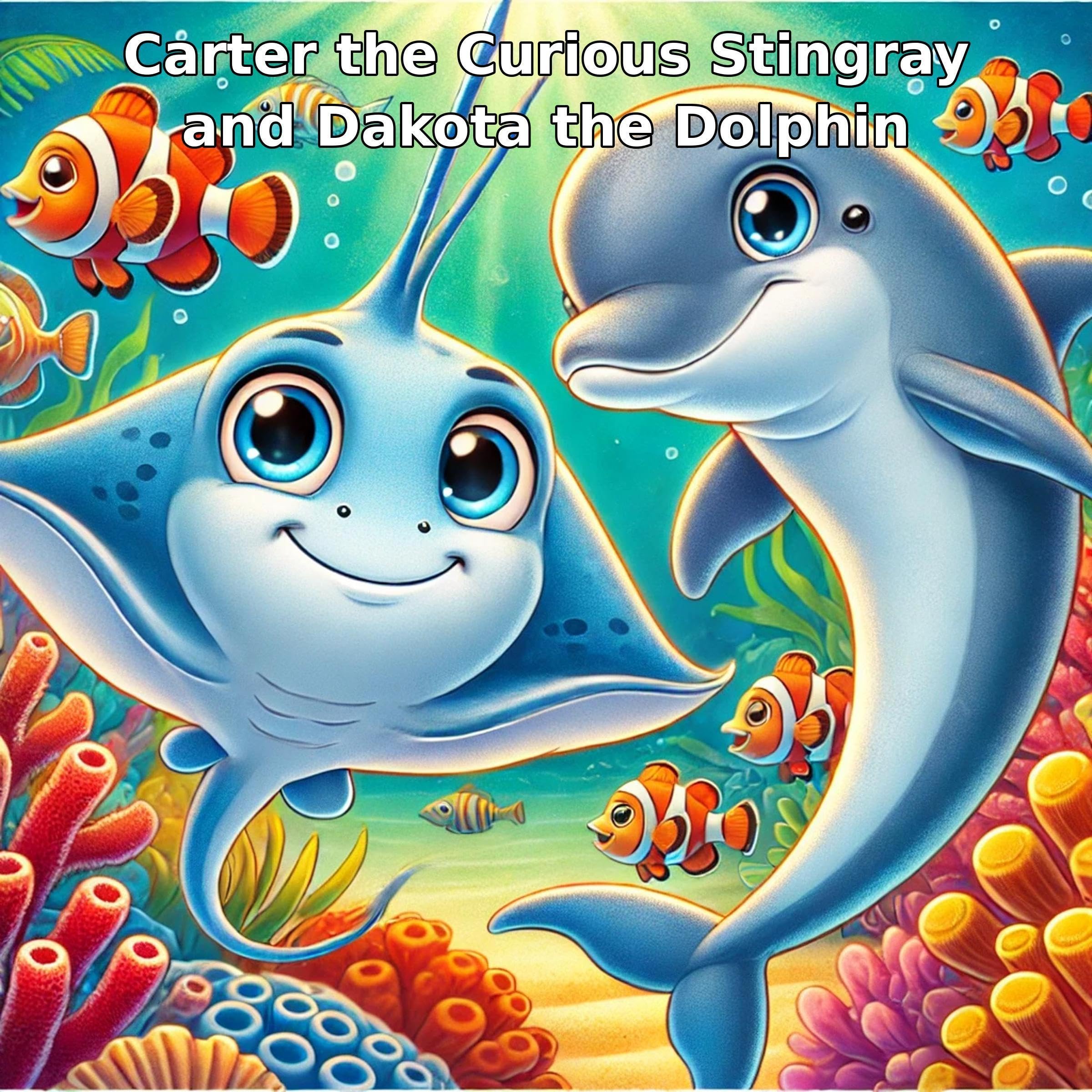 Carter the Curious Stingray and Dakota the Dolphin