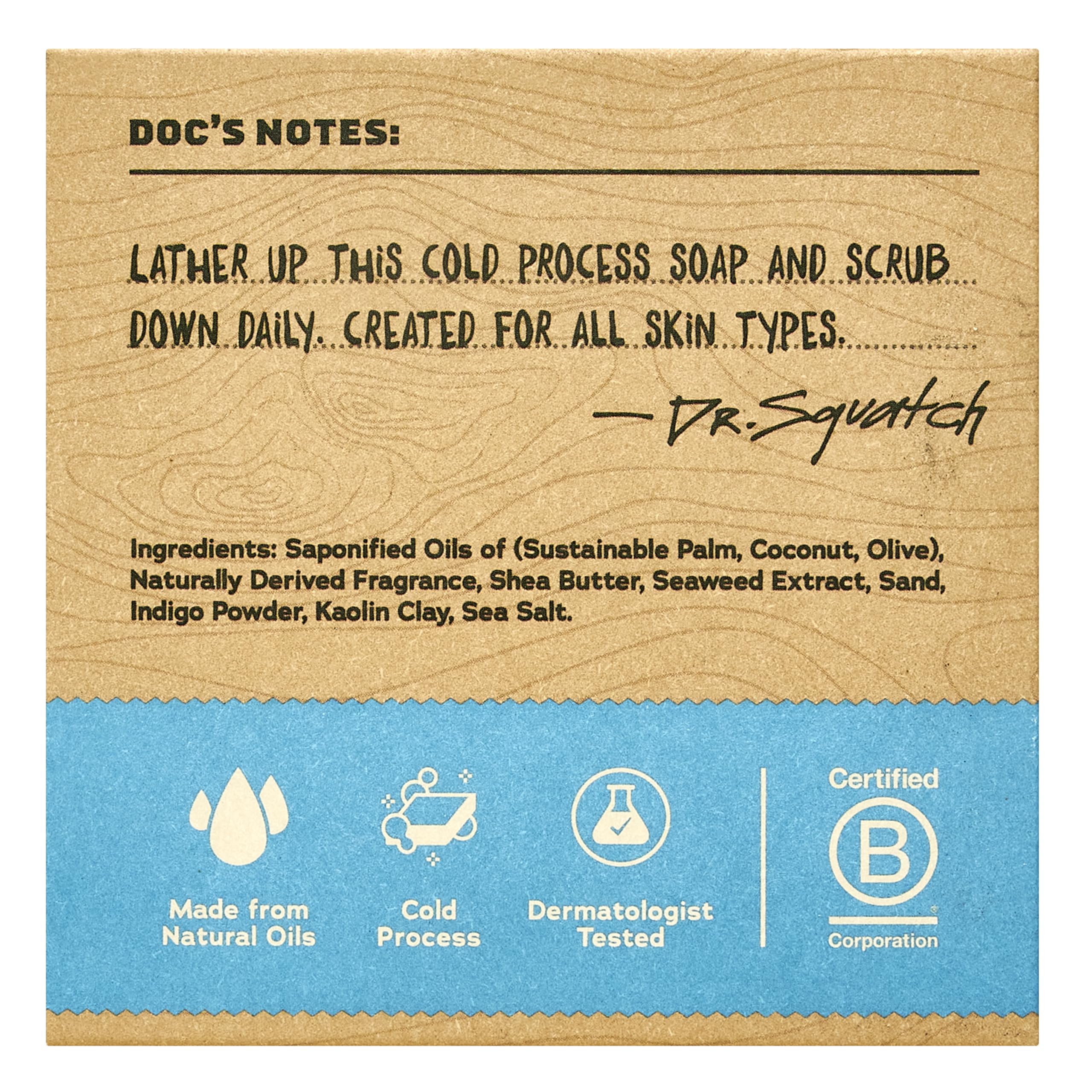 Dr. Squatch Natürliche Seife für Männer - kaltgerührte feste Seife mit natürlichen Ölen – Geschenke für Männer - Coconut Castaway, Rainforest Rapids, Coastal Mist (142g, 3er-Pack)