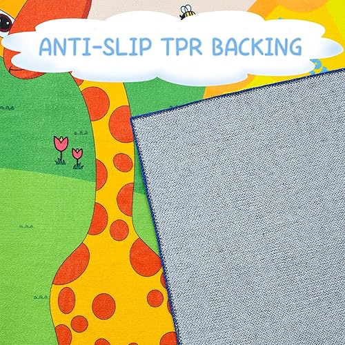 Miniatura 7 de Alfombras infantiles para sala de juegos, aula, dormitorio, alfombra de juego educativa y divertida con animales del alfabeto ABC, alfombra de