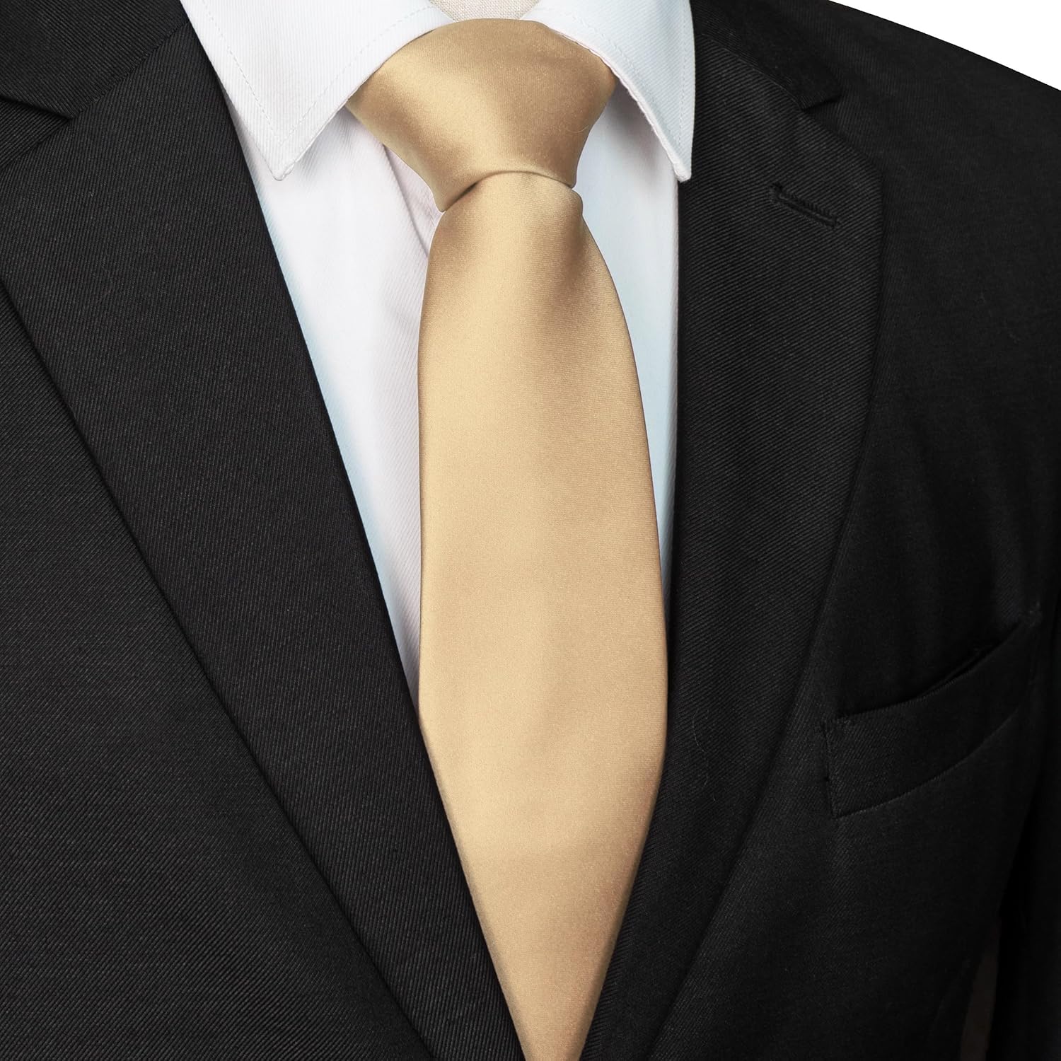 JEMYGINS Solid Color Tie Mens Necktie for Business and Wedding - Image 3