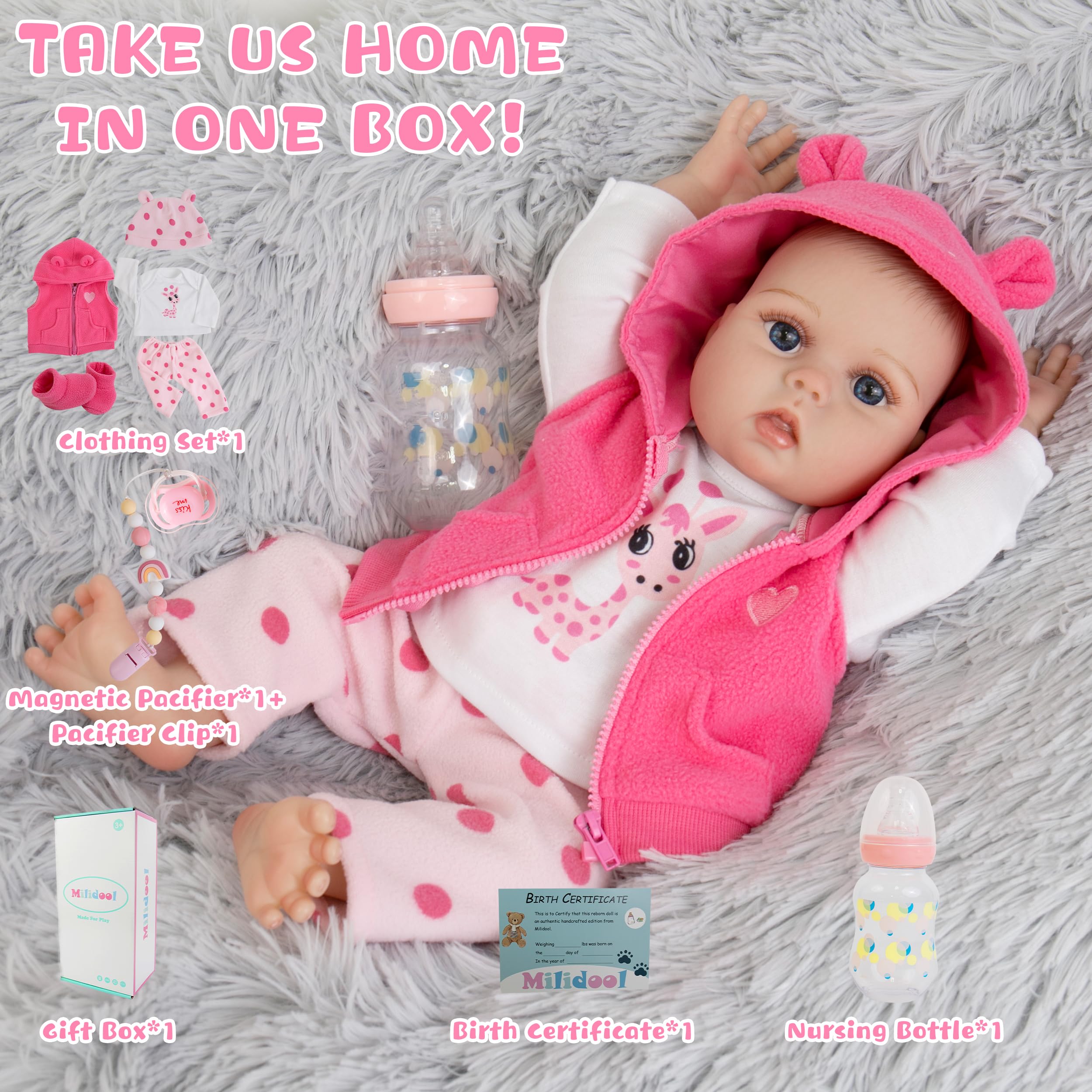 Amazon | Milidool 本物そっくり リボーン ベビードール 18インチ フル