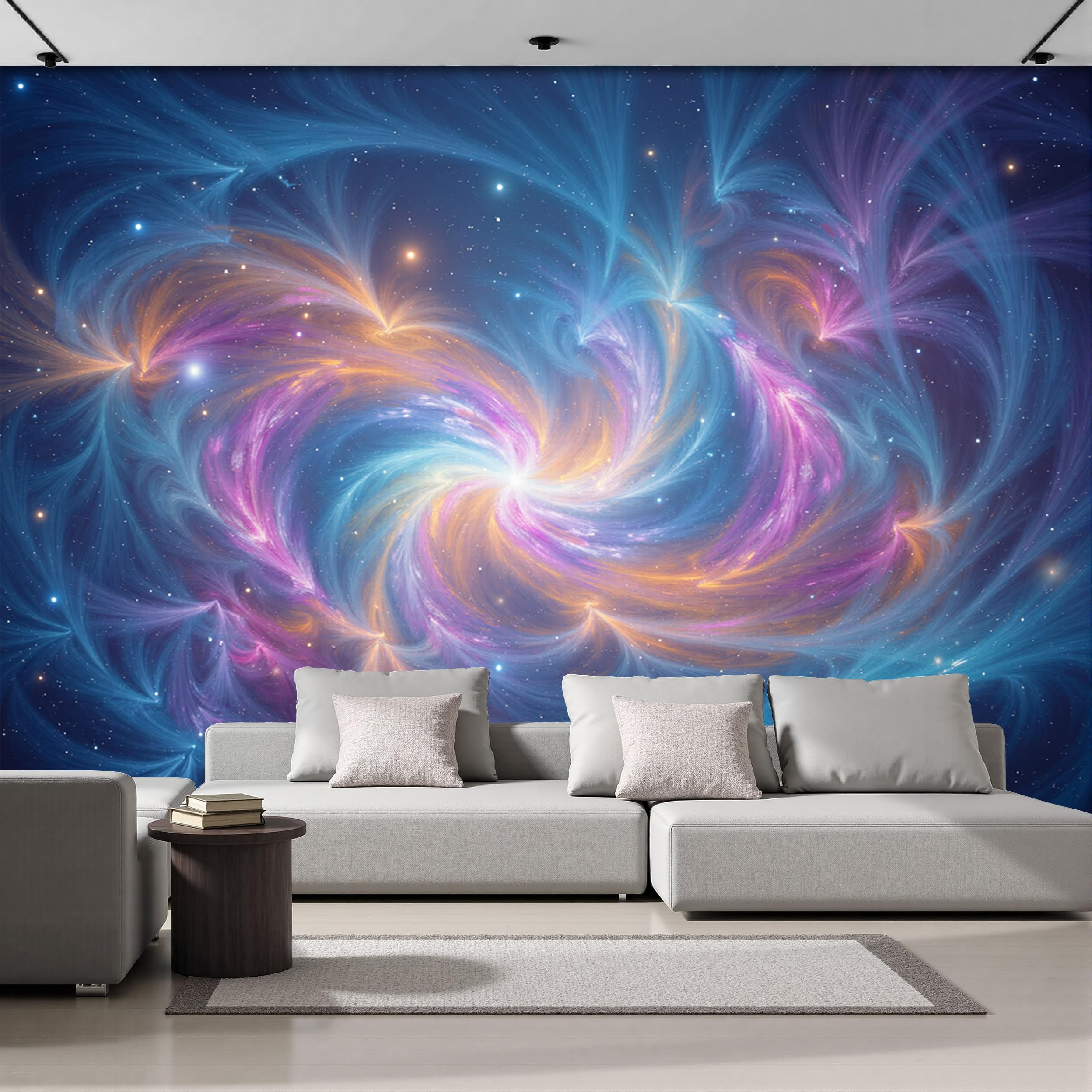 Papier peint panoramique nébuleuse XXL 450x315cm pour transformer votre salon