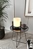PIN Lampshade – 23x23 cm Compact Square Base, 23 cm Height, Modern Desktop Lighting with Natural Wood Look, E27 Sensory Type Compatible, Can Be Used with LED Bulb, Eye-Tearing Light, Bedroom Black [Energy Class A]