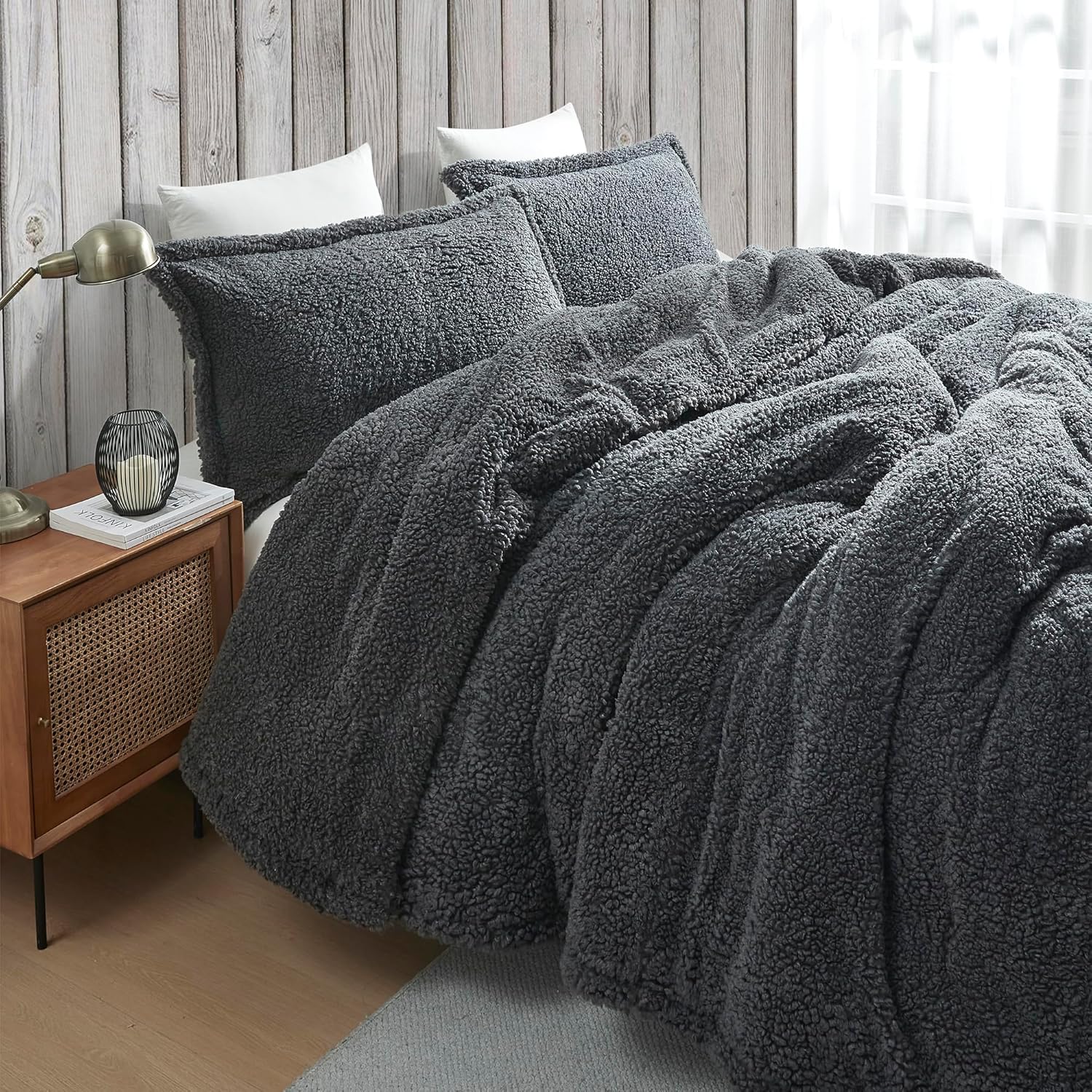 Byourbed Unfluffin Believable - Coma Inducer® Oversized King Comforter Set - Dark Gray