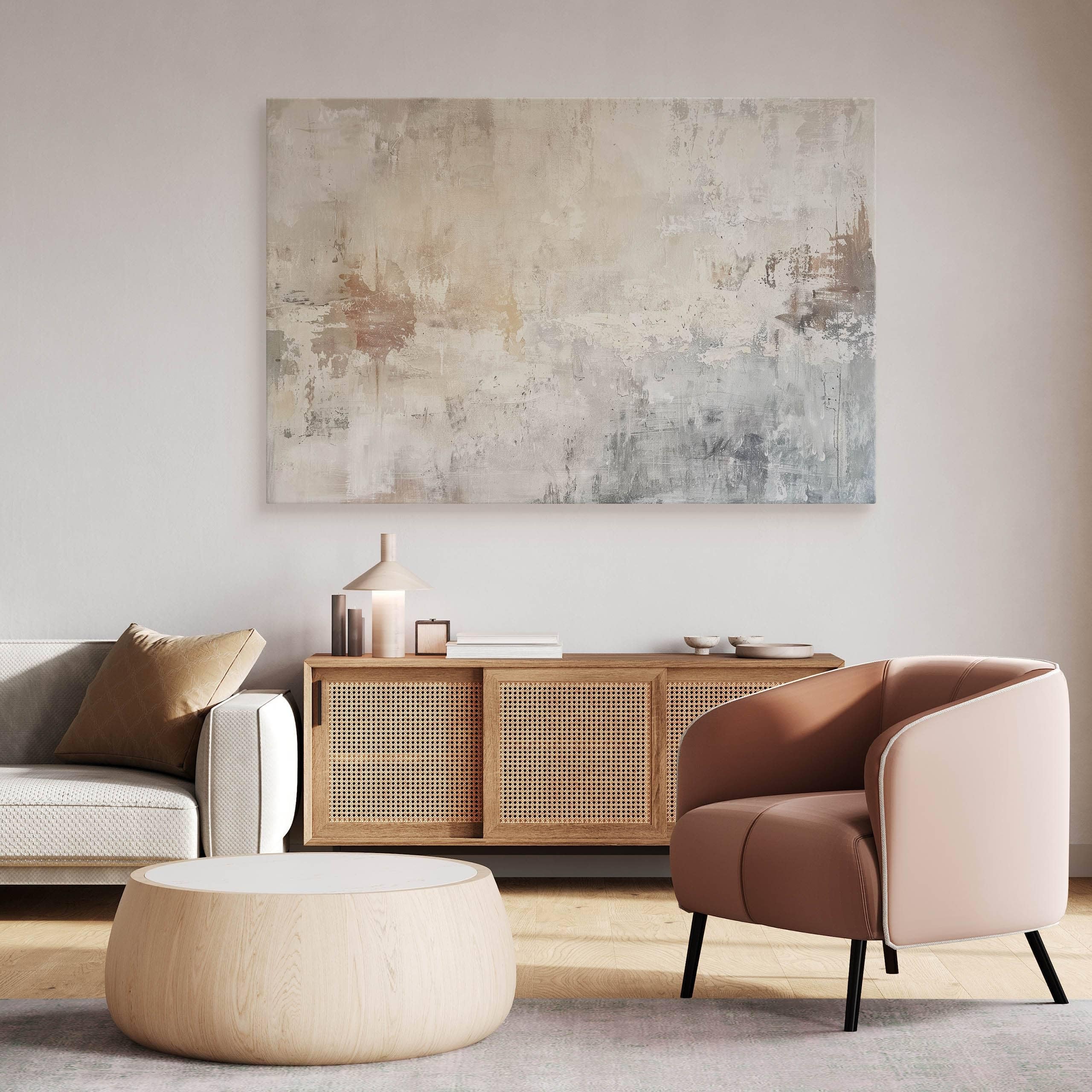Muralo Wandbilder Abstrakter Beton, Aufhängefertig, Kunstdruck - 120x80 cm