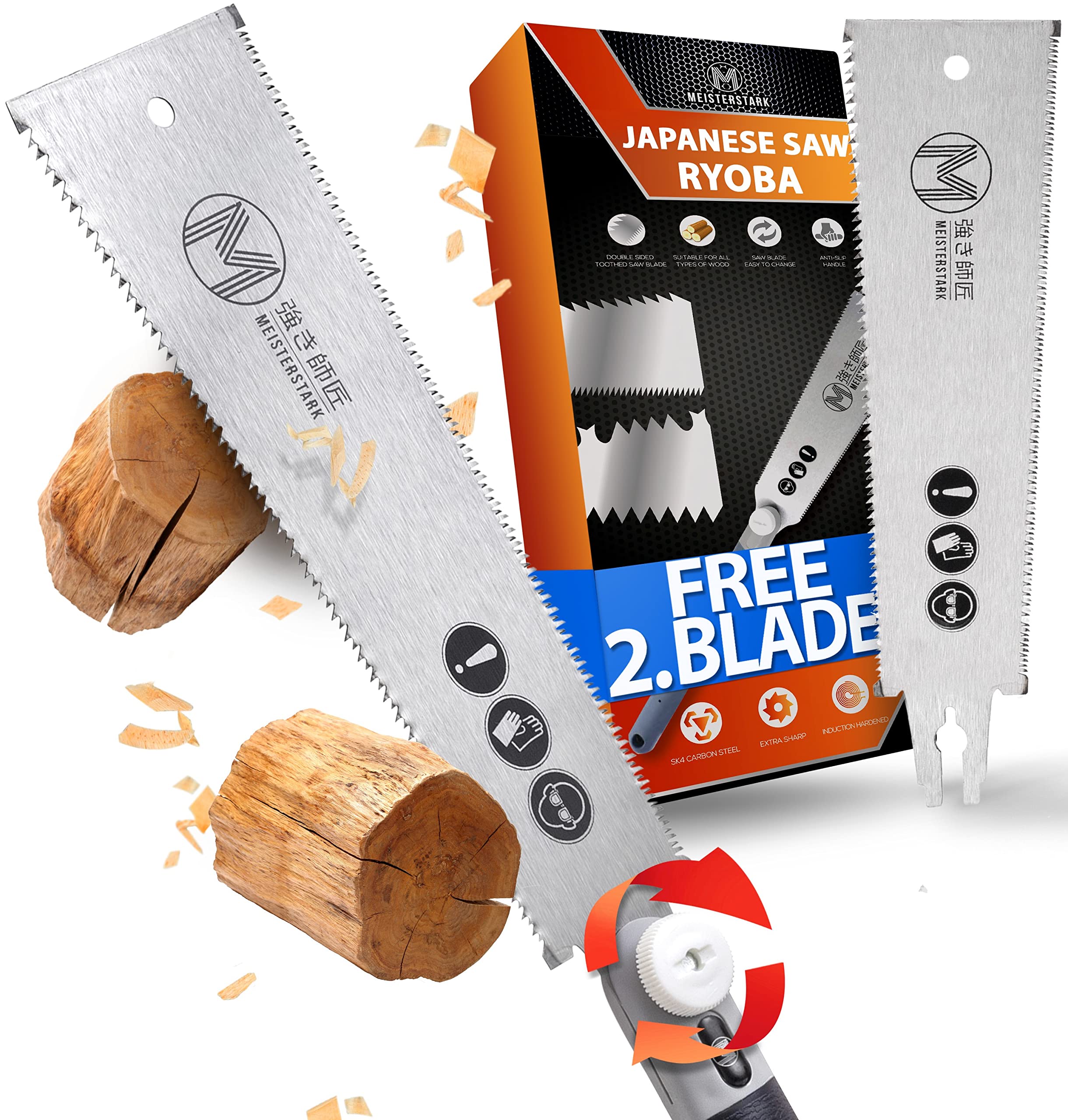 Buy MEISTERSTARK Japanese Pull Saw Set [+FREE 2. BLADE] 10" Double