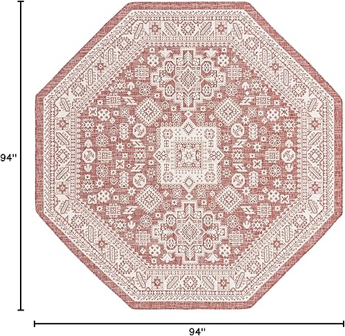 Miniatura 362 de Rugs.com Outdoor Aztec Collection Alfombra – 4 x 6 pies alfombra de tejido plano gris carbón perfecta para salas de estar, grandes comedores, planos