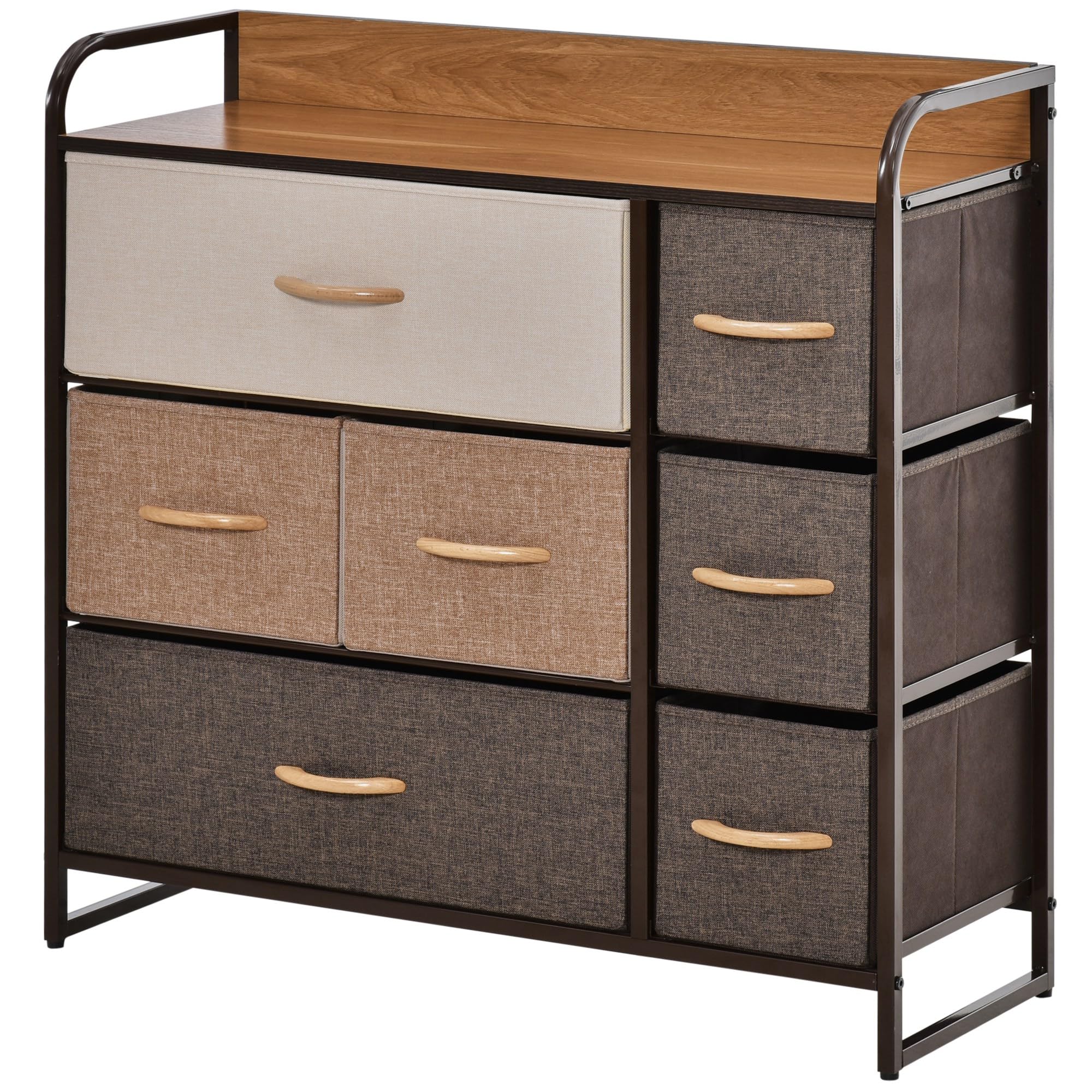 Amazon.com: HOMCOM 7-Drawer Dresser, Fabric Chest of Drawers, 3
