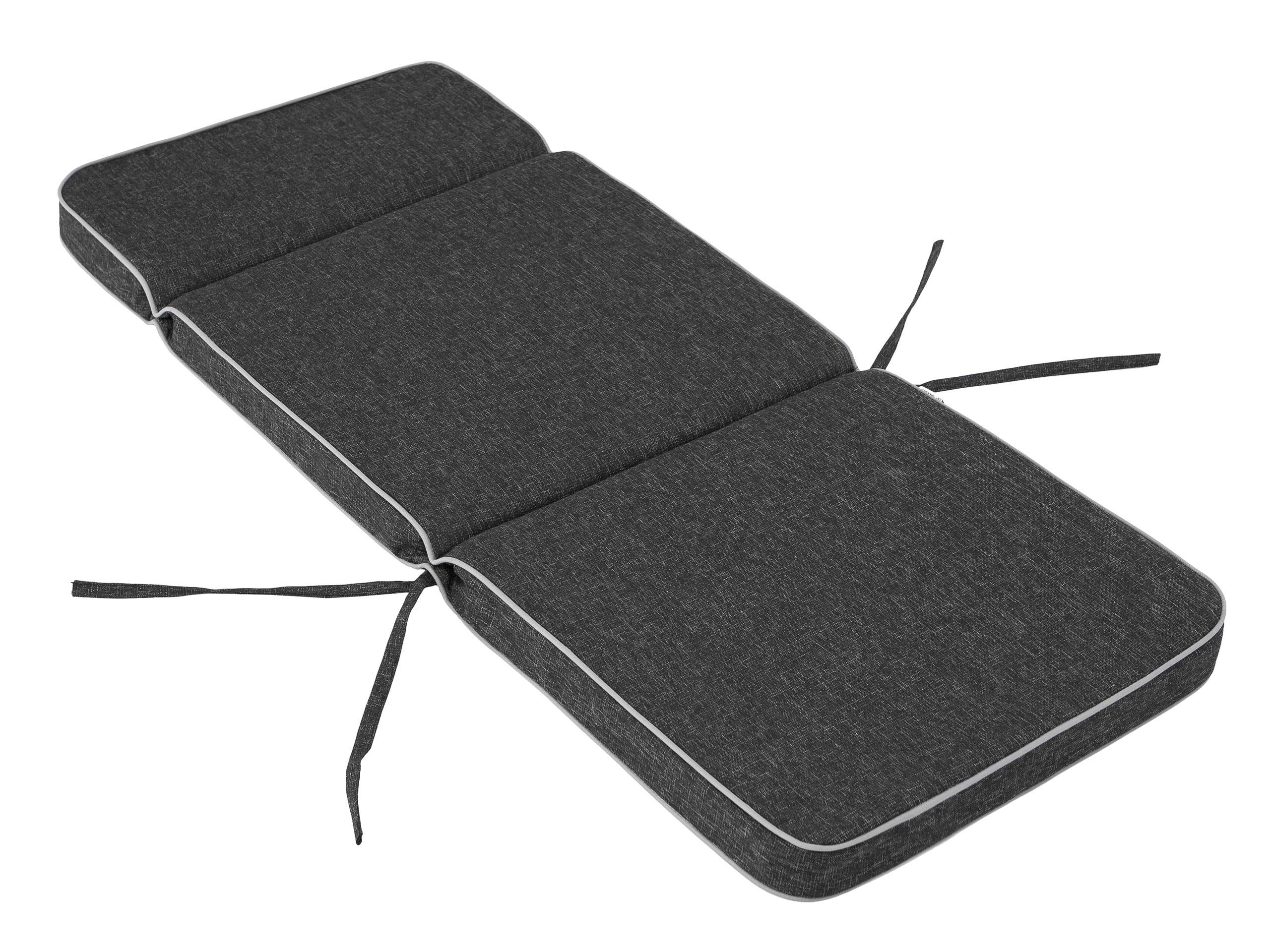 Cuscino per sedia da giardino con schienale alto, 119 x 49 x 5 cm, comodo cuscino da giardino, cuscino da giardino, cuscino per sedia da giardino, colore nero