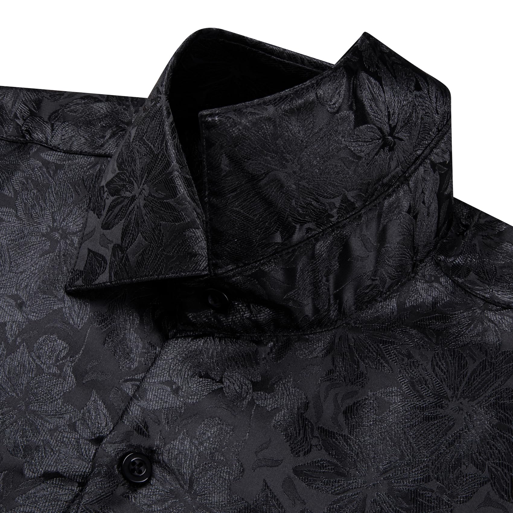YourTies Camicia da uomo in seta cachemire floreale a maniche lunghe, con bottoni, senza pieghe, stile western, casual, per feste