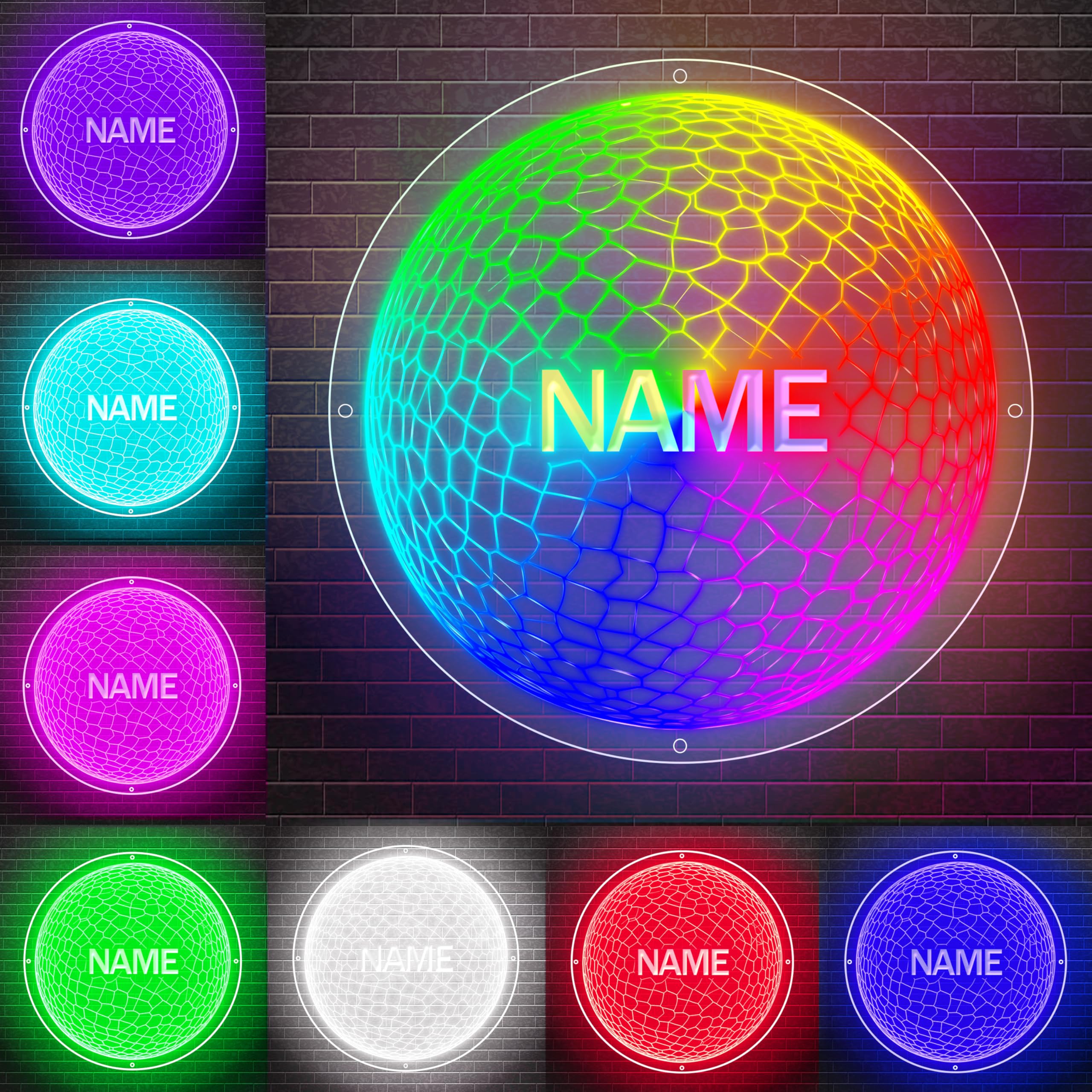 Personalized Golf Ball Neon Sign,Custom Name Golf Ball Led Lights Up Sign for Wall Decor Bedroom Living Room Party Christmas Decorations Night Light Birthday Gift for Boys Girls Teen Kids