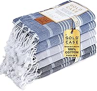 Vista 16 de Gold CASE Juego de 6 Toallas de Playa Turcas – Toallas de Baño Grandes 100% Algodón 70 x 38'' – LYCIA de Tamaño Extra Grande, Secado Rápido y Sin