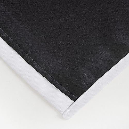 Miniatura 8 de LEMOMO Cortinas 100% opacas de 52 x 72 pulgadas2 paneles con forro negro para oscurecer la habitación, cortinas blancas con aislamiento térmico para