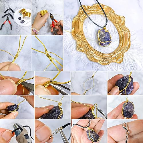 Miniatura 5 de Alambres de cobre resistentes al deslustre de 203 pies de calibre 240.020 in de calibre para joyería, alambre de cuentas para fabricación de joyas,