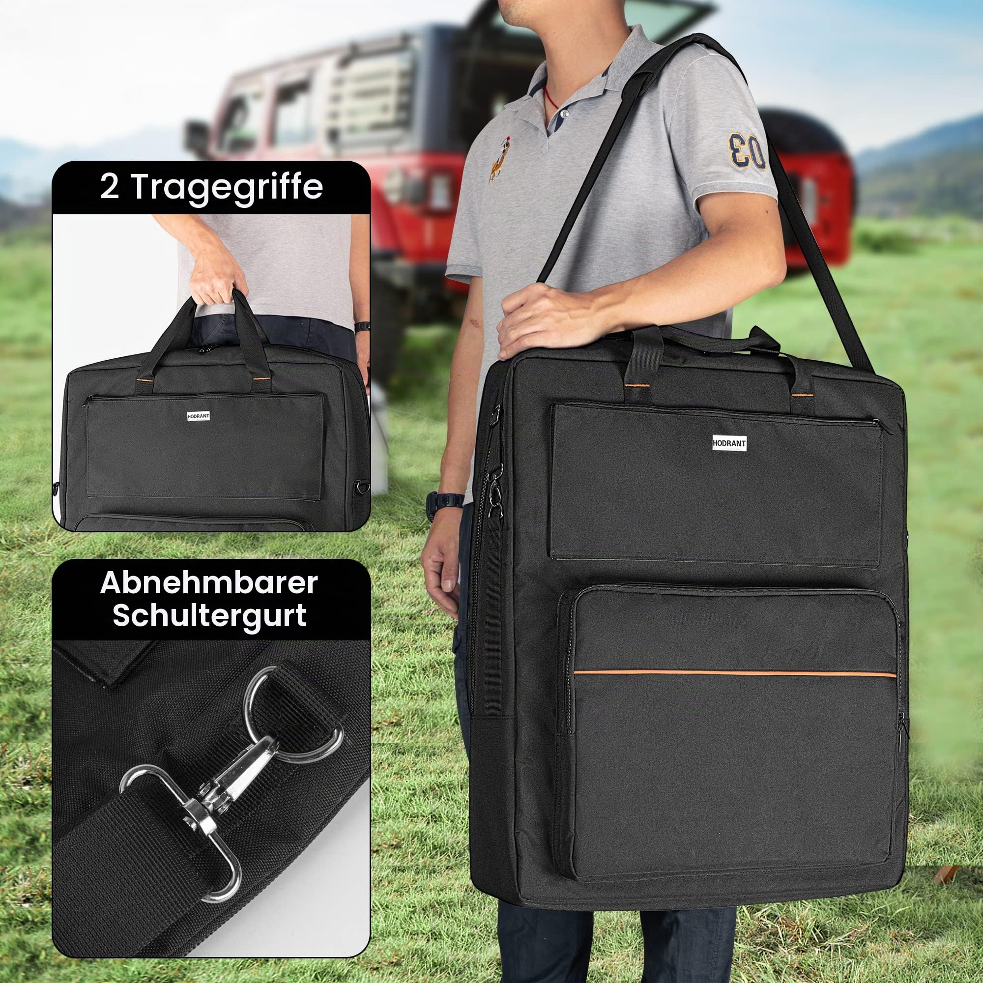 HODRANT Tragbare Solarpanel Tasche. Solarpanel Tasche mit Schultergurt