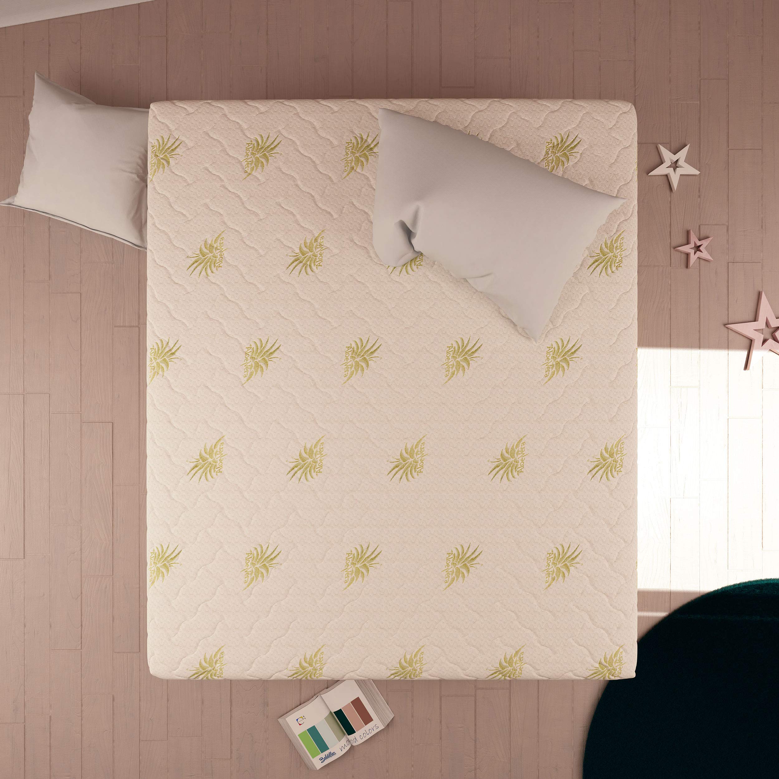 Baldiflex Emporio Materasso Memory Matrimoniale, Dream Soft, 7 cm Memory, H 25 cm, Sfoderabile Aloe 3D, Misura 160x190x25cm