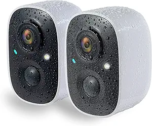 Security Cameras Wireless Outdoor, Outdoor Camera Wireless 2-Way Talk Battery Powered Wi-Fi Cameras for Outside and Indoor...