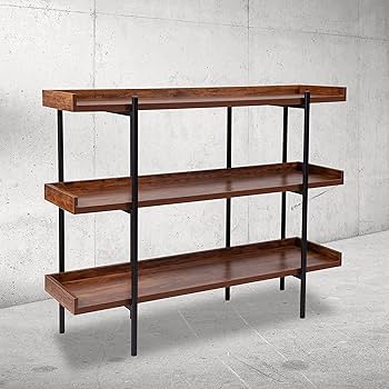 Flash Furniture Mayfair Rustic Wood Three-Shelf Storage Unit
