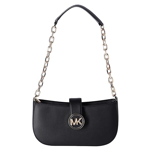 Michael Kors Carmen XS Leather Pouchette Shoulder Bag (Black