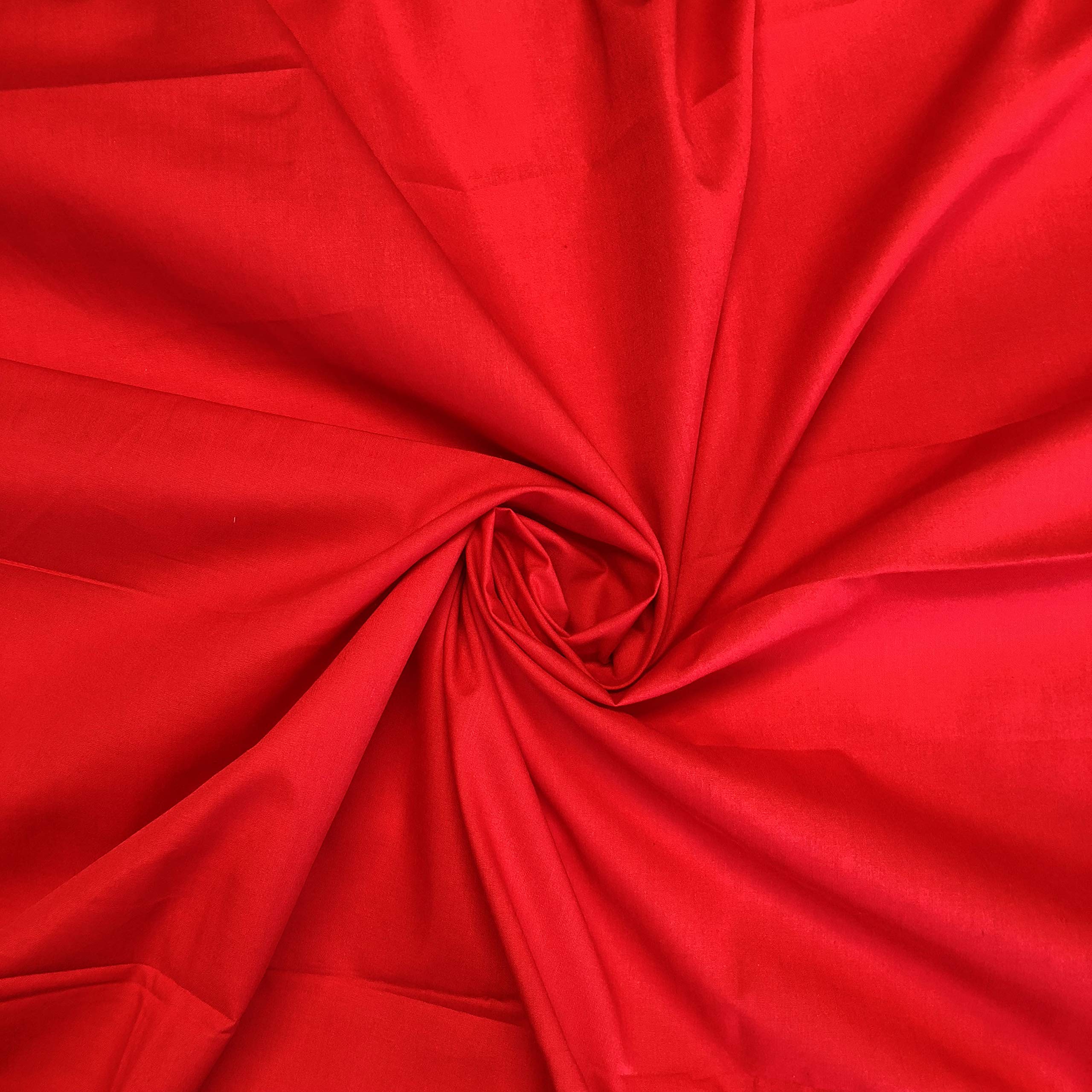 Red Polycotton Fabric Poplin 44 Inch 112cm Wide Material by The Meter