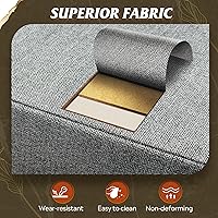 Vista 6 de WLIVE Cómoda de tela, cómoda alta de 5 cajones para dormitorio, organizador de almacenamiento con cubos de tela, parte superior de madera, marco