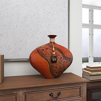 Amazon.co.jp: Deco 79 折衷的なポリストーン花瓶 Ps 40.6 cm W