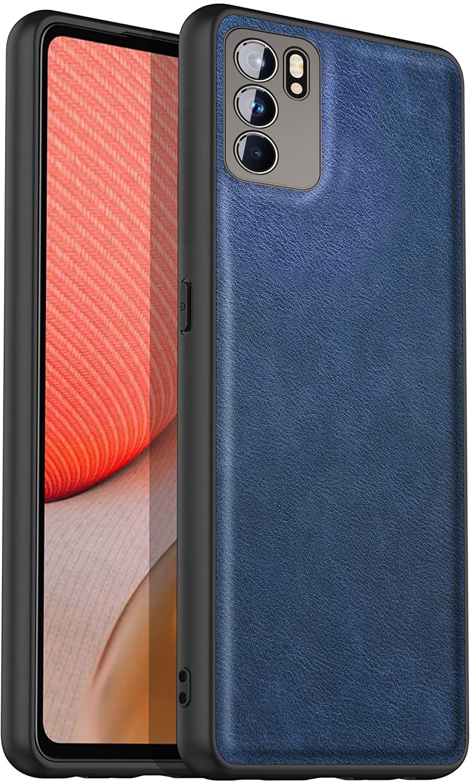 Kapa Tux Back Case for Oppo Reno 6 Pro (5G), Slim Leather Case with Soft Edge Shockproof Back Cover (Blue) (B09JZKXLS8) Amazon Price History, Amazon Price Tracker