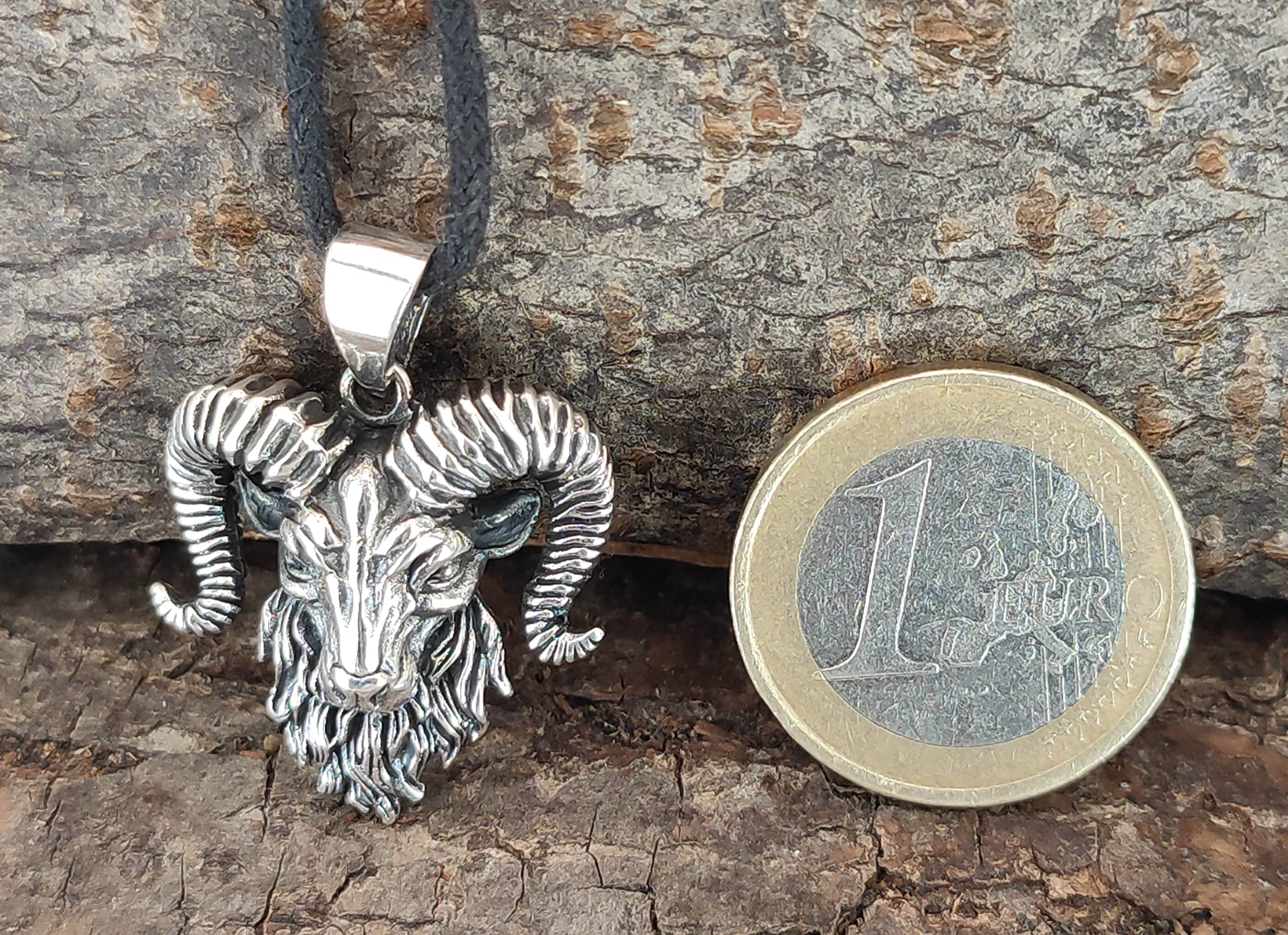 Kiss of Leather Widderkopf Anhänger aus 925 Sterling Silber, Si. 432