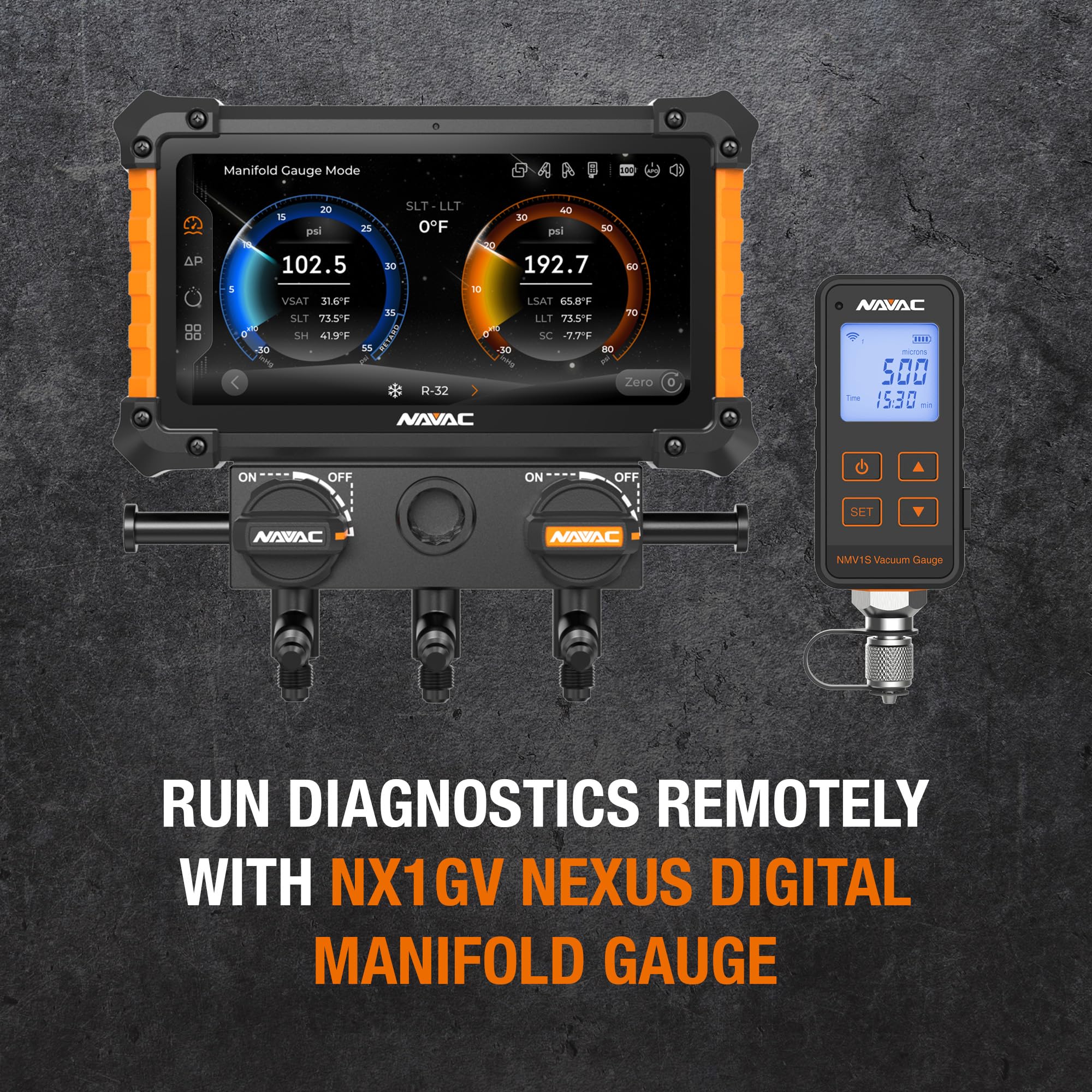 Amazon.com: NAVAC NX1GV NEXUS 2 Digital Manifold Gauge, 2-Valve