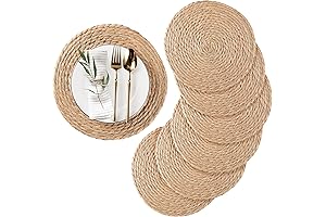 Elevate Your Dining Decor with Our Round Woven Placemats Set of 6