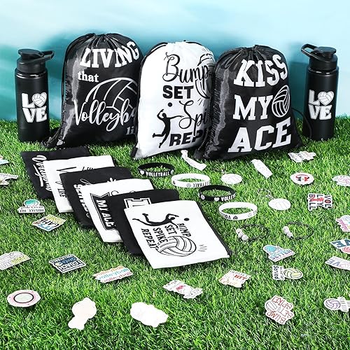Miniatura 5 de 85 piezas de voleibol regalos de voleibol regalos de voleibol para niñas adolescentes con 12 juegos de mochila con cordón un juego de calcomanías,