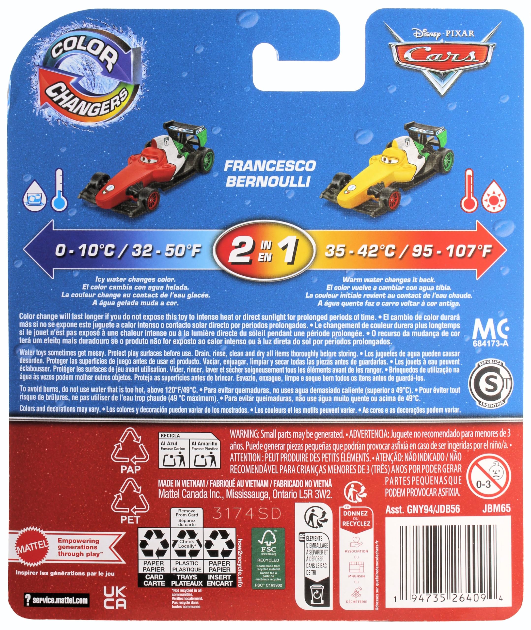 Amazon.com: Disney Cars 2025 Color Changers GRC Global Racers Cup