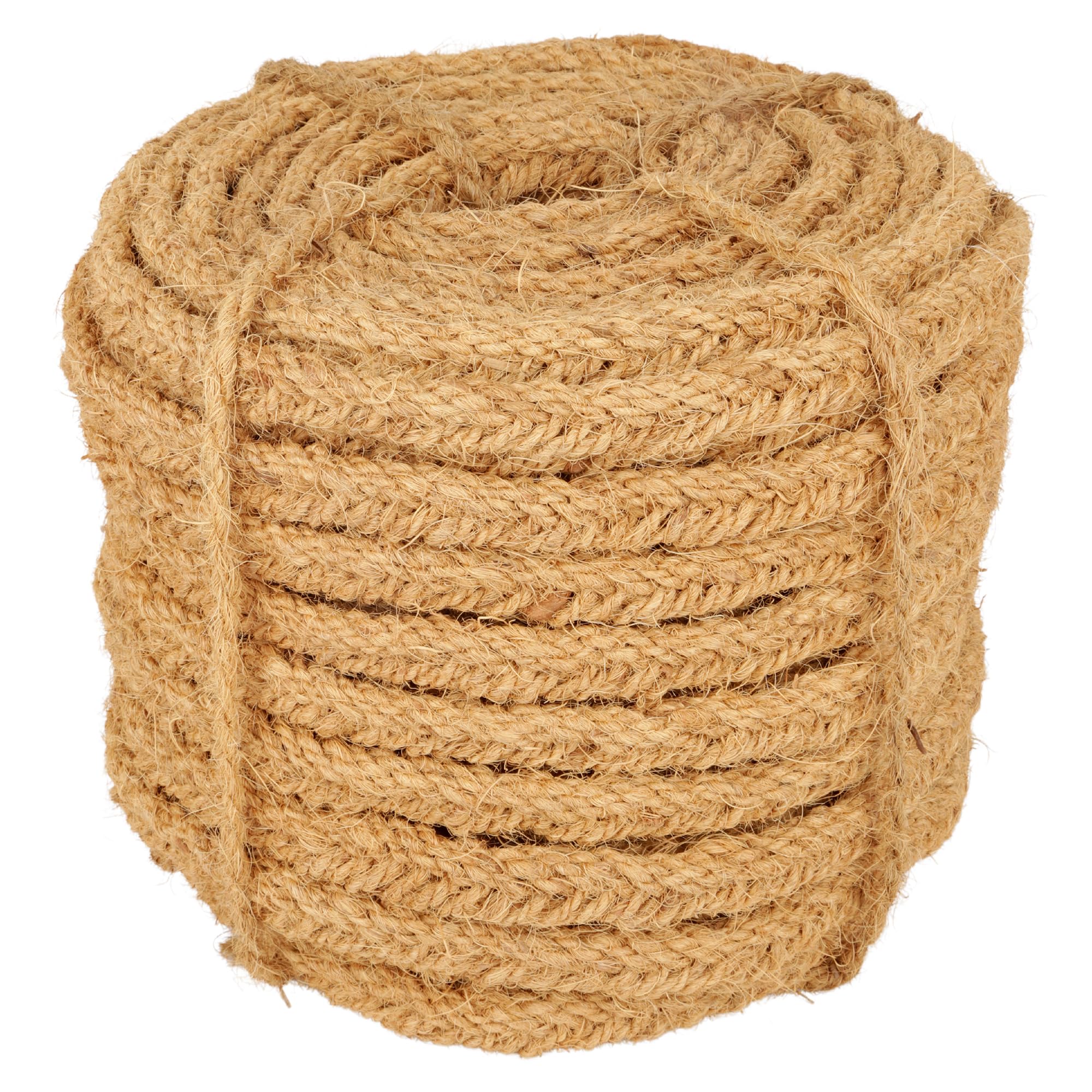 Kokoskordel geflochten, 50 m Bund - Flache 7-fädige Kordel, umweltfreundlich und robust, 1,5 kg, Ideal für Garten, Dekoration und Handwerk