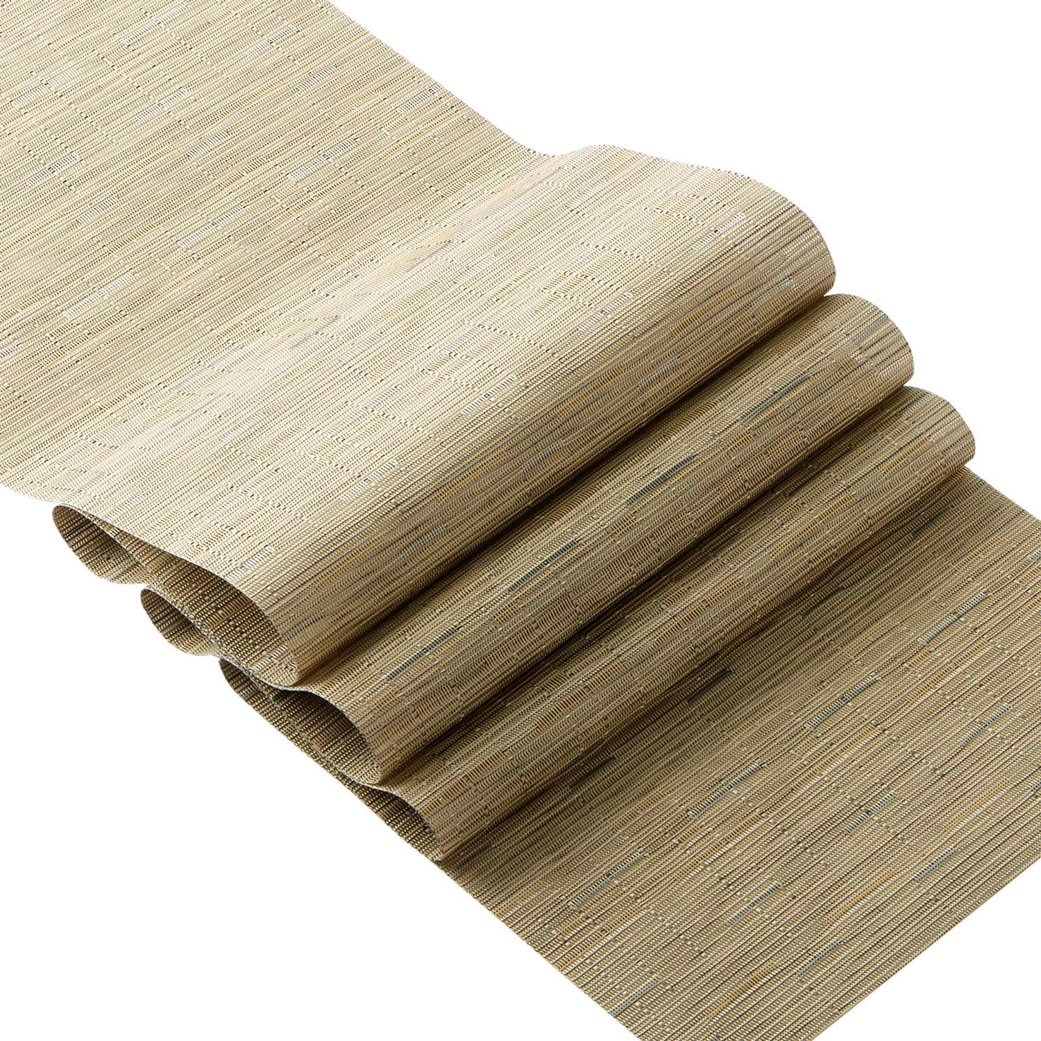 OSVINO Brown Table Runner 12x71 inches Rectangular Multi-Color Stain Resistant Hotel Home Kitchen Wedding Decor Dining Mat, Brown, 1xTable Runner
