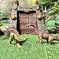 Vista 4 de Gran dinosaurio parque puerta dinosaurio nido de huevos juguetes de dinosaurio realistas para niños 3-5 5-7 figuras de dinosaurio del mundo jurásico