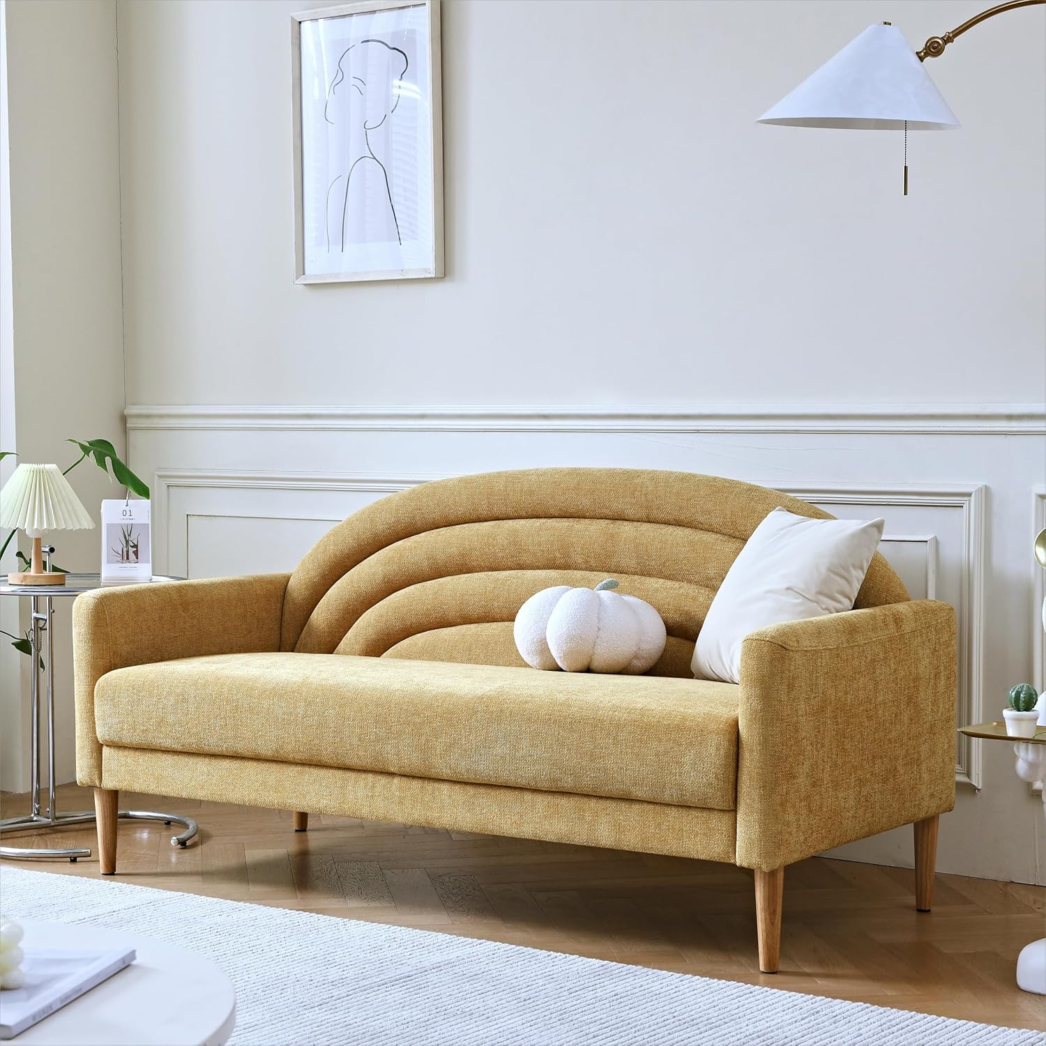 Amazon.com: YUHUASHI Stylish Rainbow Sofa, 3-Seater Sofa, Sturdy Solid