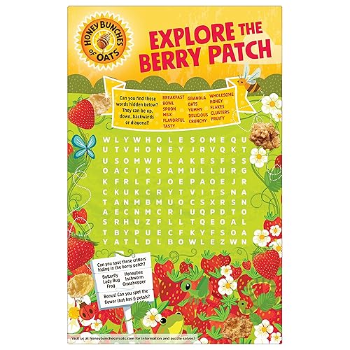 Miniatura 8 de Post Honey Bunches of Oats - Cereal de desayuno con fresas, avena con miel y cereales de fresa, caja de 16.5 onzas