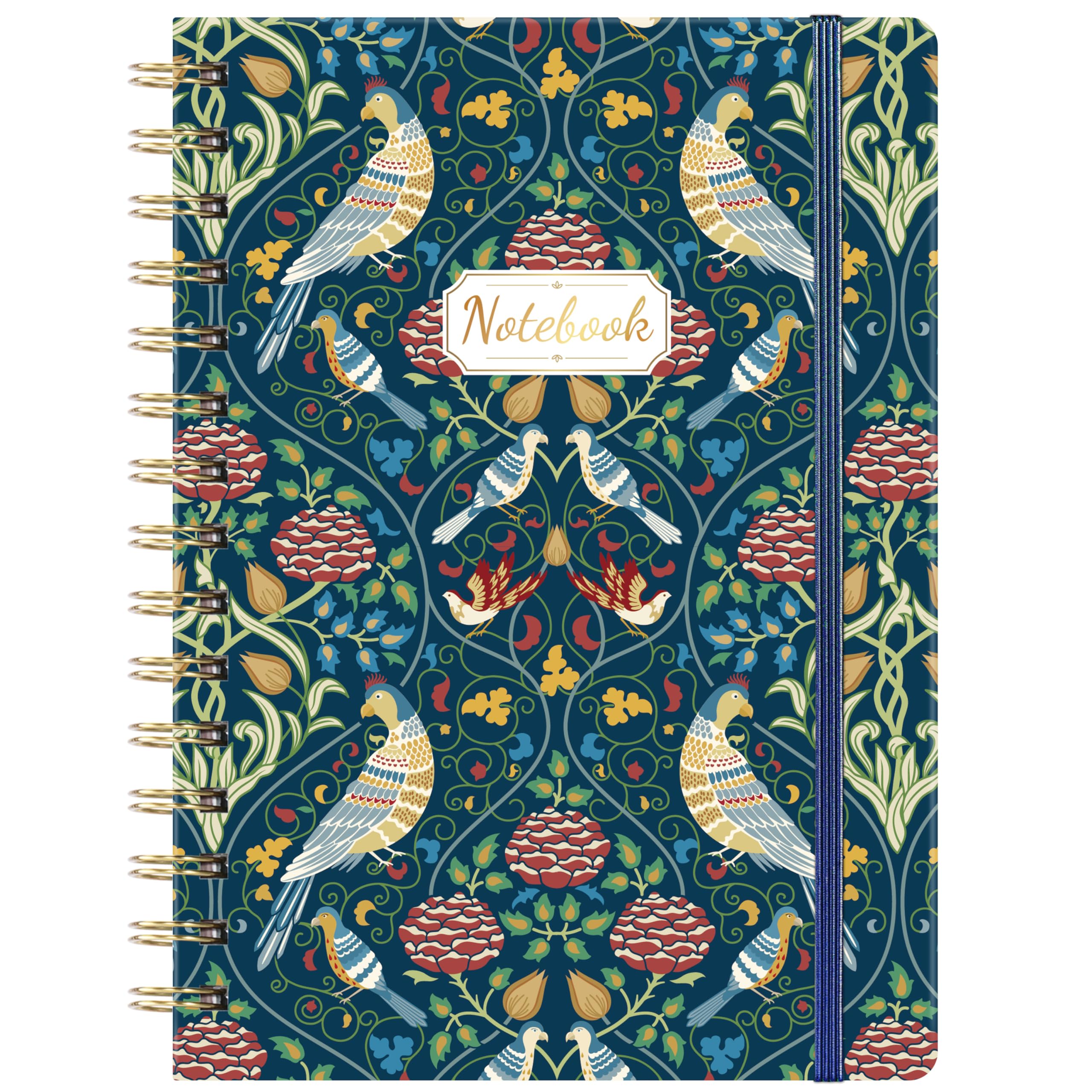 Artfan A5 Notebook - Notebook Journal with Hard Cover, 6" X 8.3", Premium Paper, Back Pocket, Elastic Closure, Blue