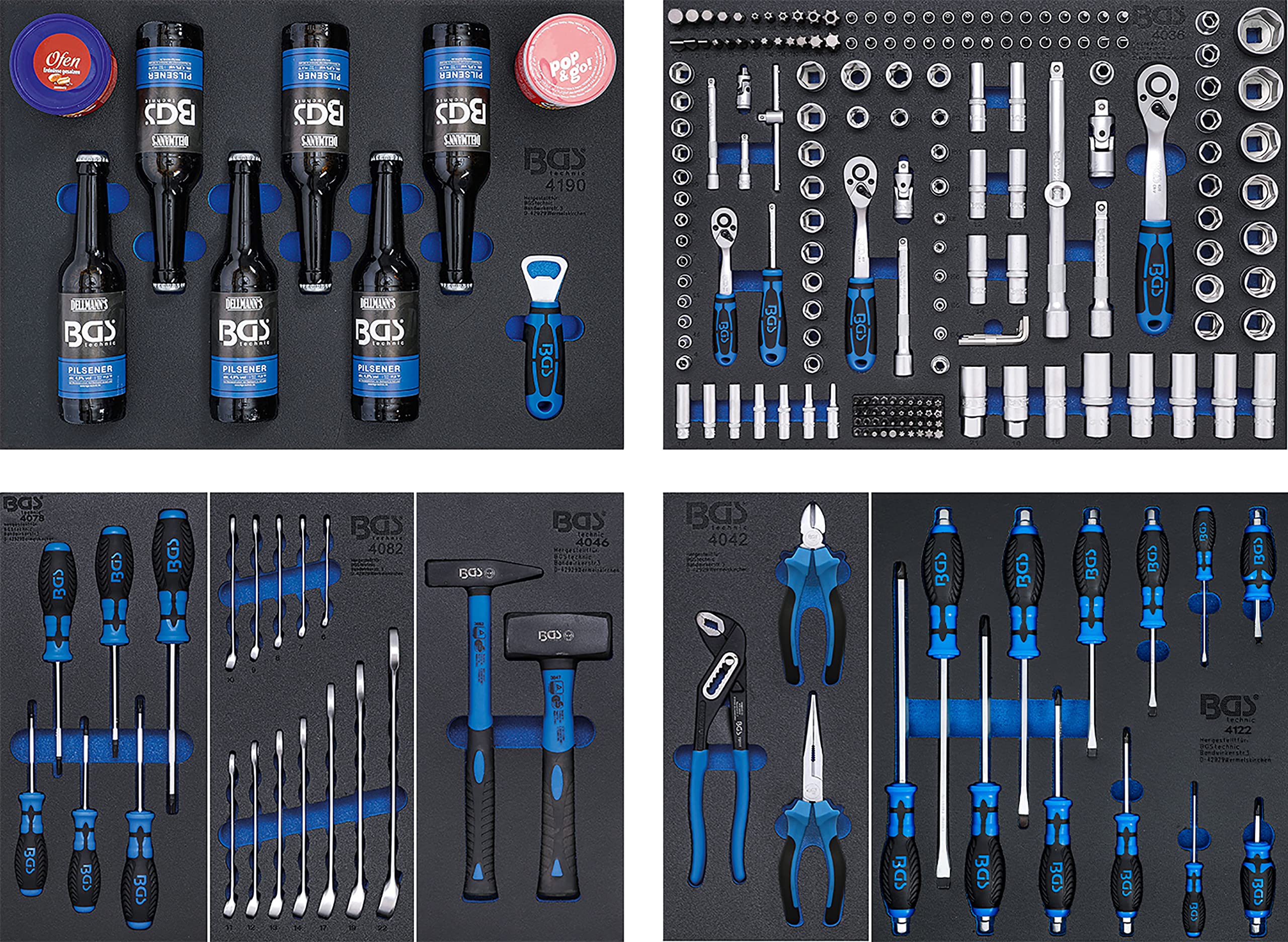 BGS 6069 | Servante d'atelier | 7 tiroirs | avec 227 Outils