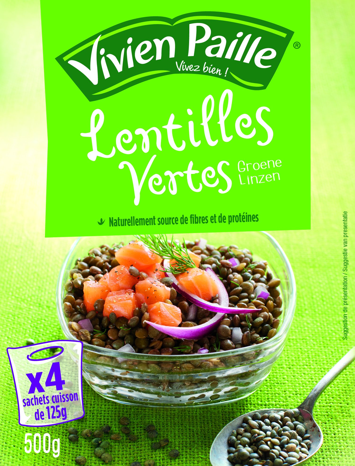 Vivien Paille Lenticchie verdi, 4 x 125 g, 6 pezzi