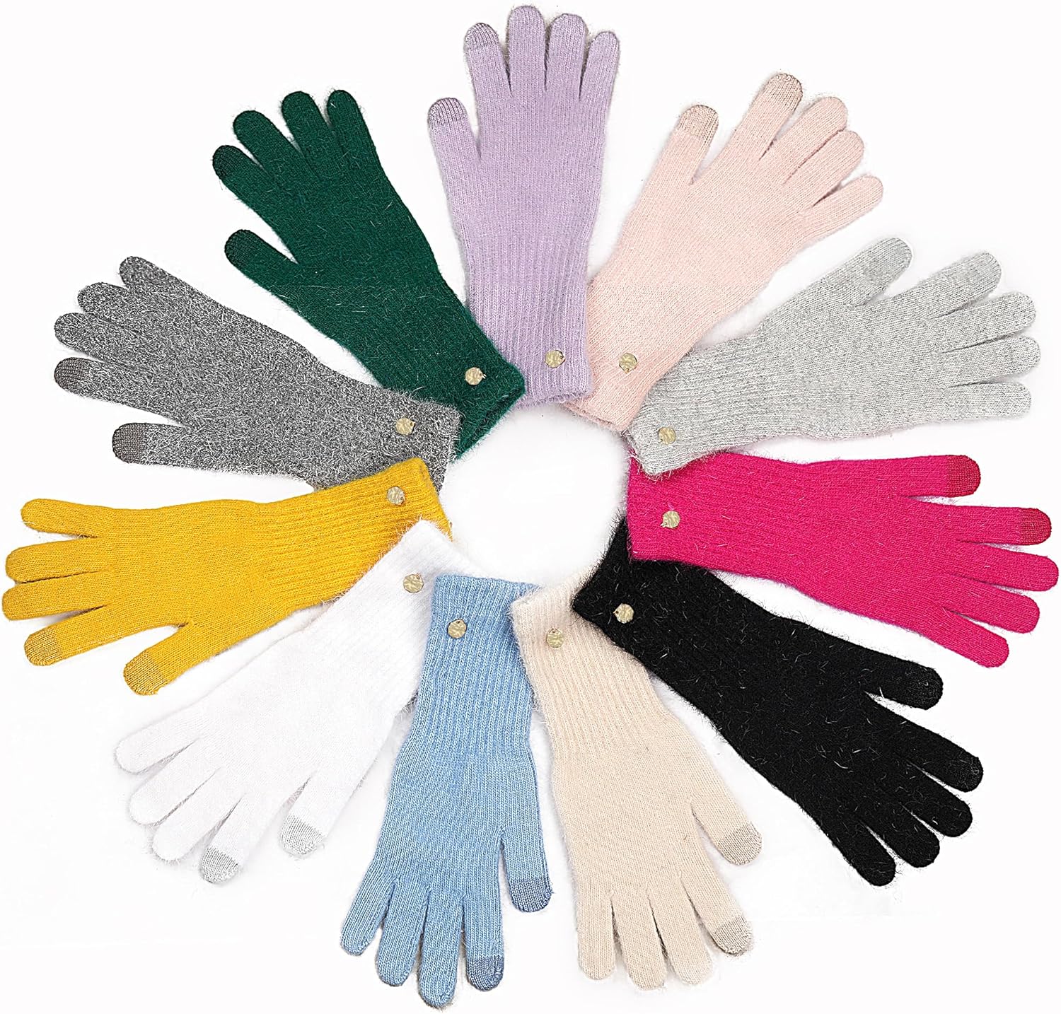 100% Organic Wool Gloves, Winter Long Gloves for Women, Touchscreen Wool Glove for Cold Weather - Image 7