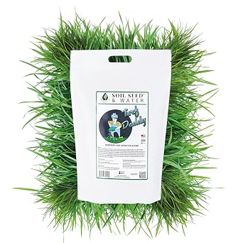 Soil Seed & Water Turf Daddy Organic Lawn Fertilizer Long Term Soil Amendment for Long Lasting Greens, Lawns and Grass - Overseeding Blend - OMRI Listed