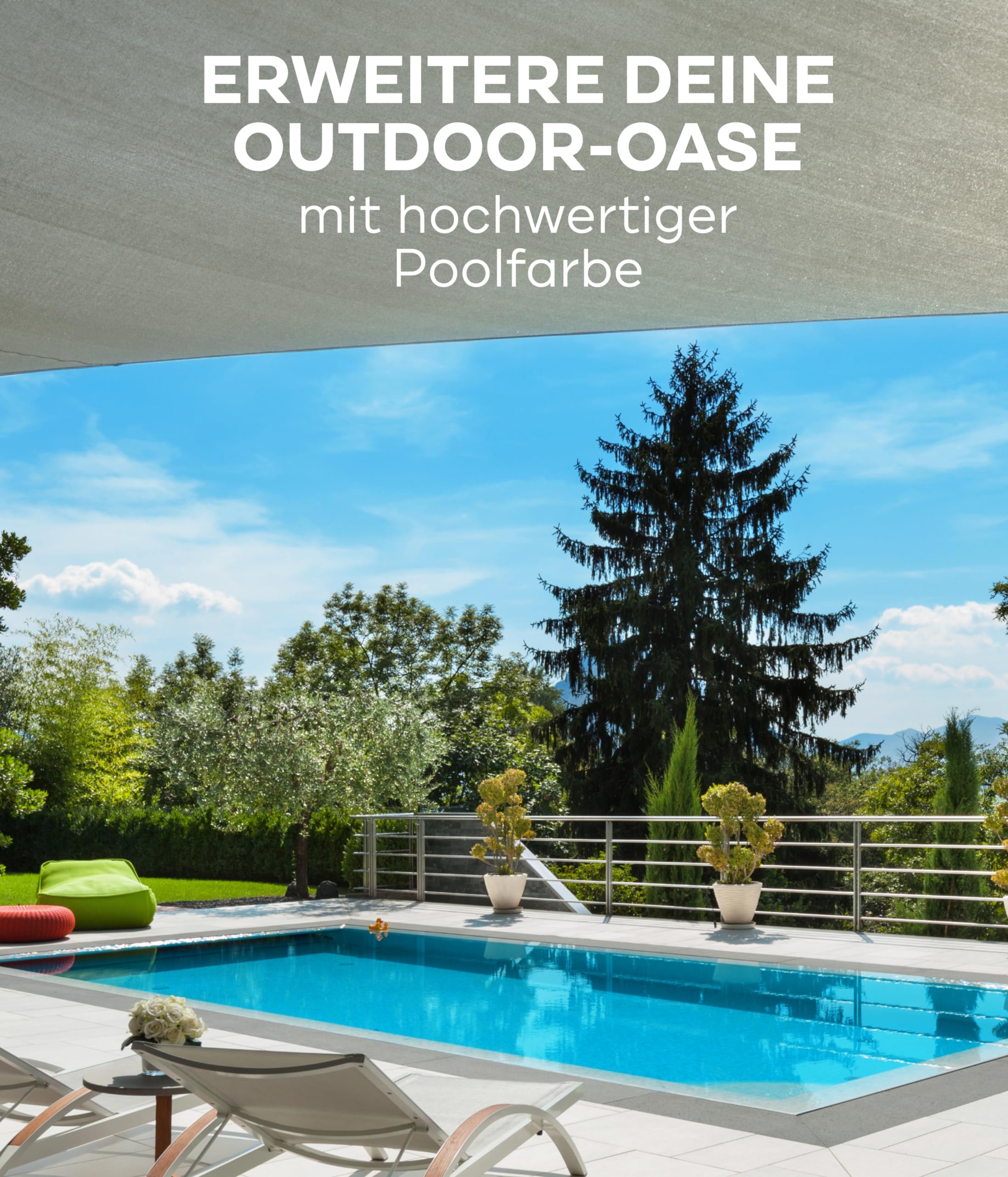 plid® Vernice per Piscine in Cemento Blu 2,5L - Finitura seta lucida, resistente ai prodotti chimici - Asciugatura rapida, antigraffio, alta stabilità di colore e lucentezza - Made in Germany